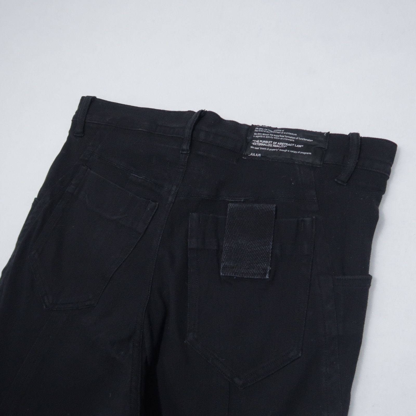 Julius Julius SS14 "Ghost" Spiral Cut Denim Black Size US 34 / EU 50 - 3 Thumbnail