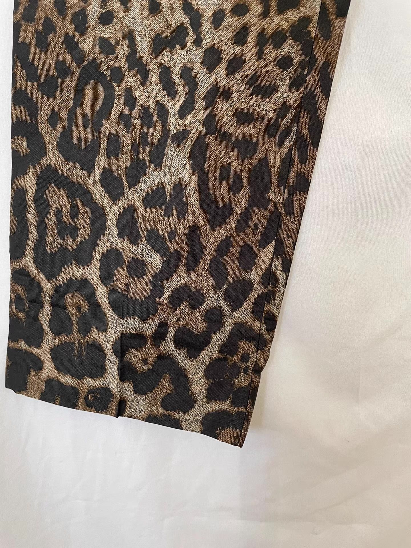 Lanvin Lanvin Women's Leopard Print Pencil Pants Ｑ21 Size 36" / US 14 / IT 50 - 3 Thumbnail