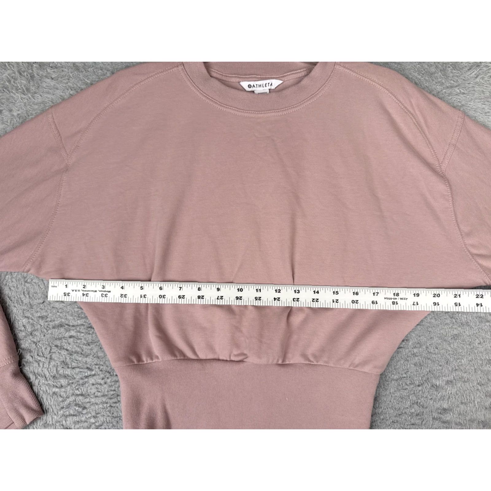 Athleta Athleta Sweater Womens XS Pink Dolman Sleeve Crew Pullover Cropped Knit Pullover Casual Fall Winter Size XS / US 0-2 / IT 36-38 - 7 Thumbnail