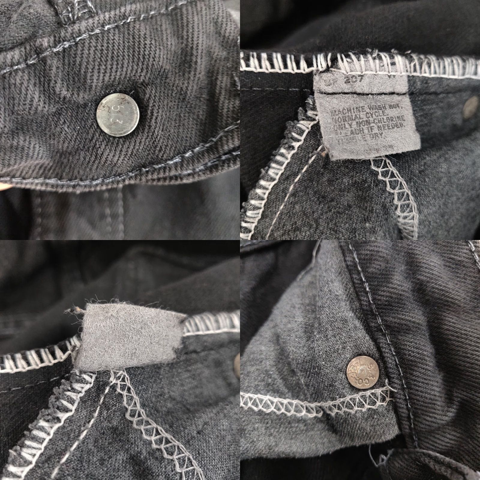 Levi's VINTAGE Levi's 501 Jeans Mens 29x29 Black Denim Button Fly USA 70s Size US 29 - 9 Thumbnail