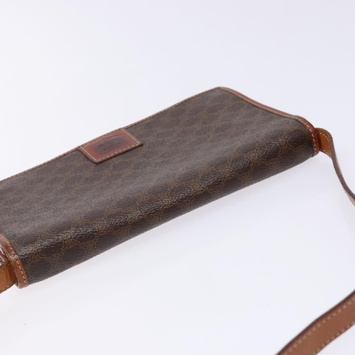 Celine CELINE Macadam Canvas Shoulder Bag Pvc Leather Brown Gold Size ONE SIZE - 6 Thumbnail