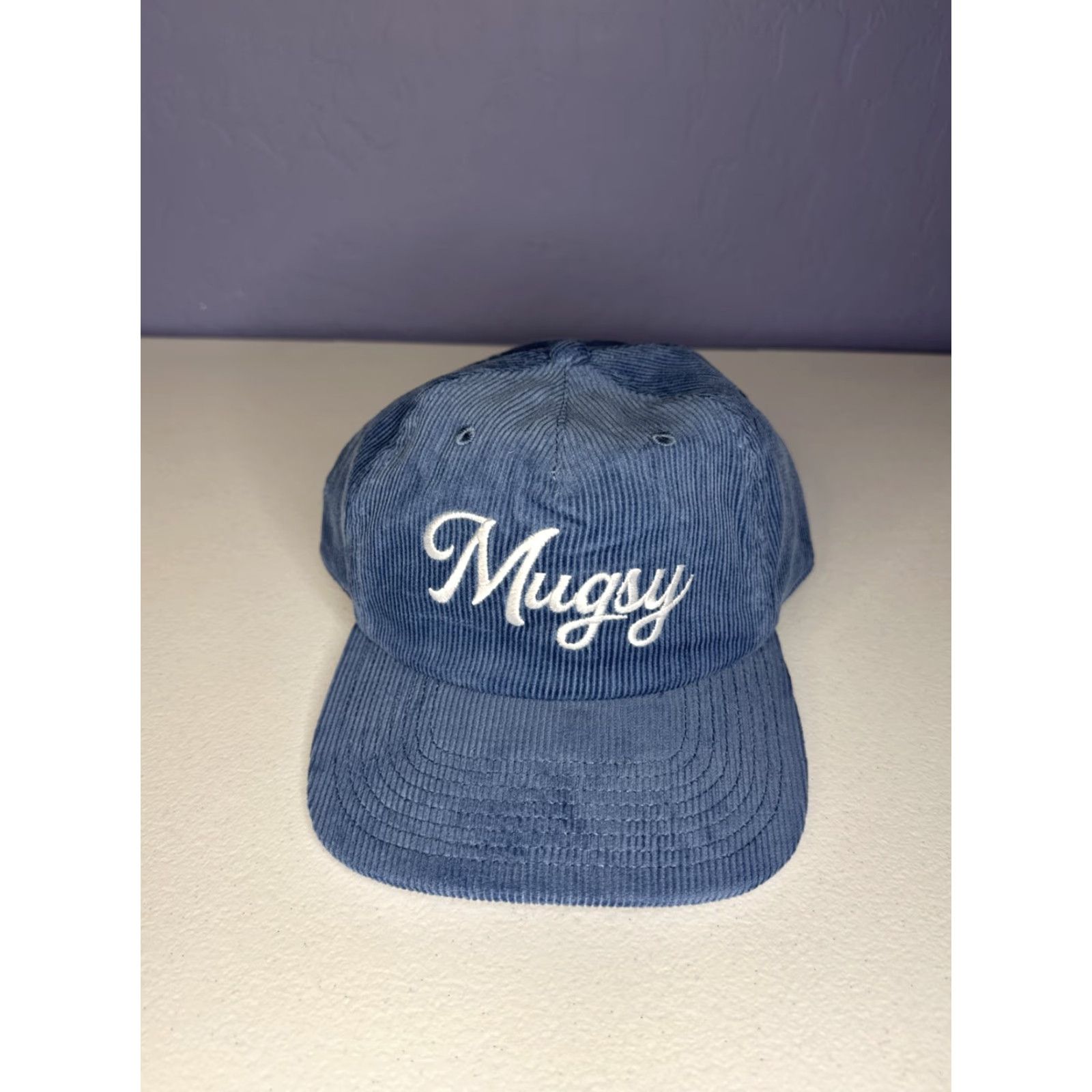 Vintage Mugsy Jeans Blue Corduroy SnapBack Hat Cap Men’s OS Mens Snapback Cap OS Blue Corduroy Mugsy Jeans Hat Size US 35 - 2 Thumbnail