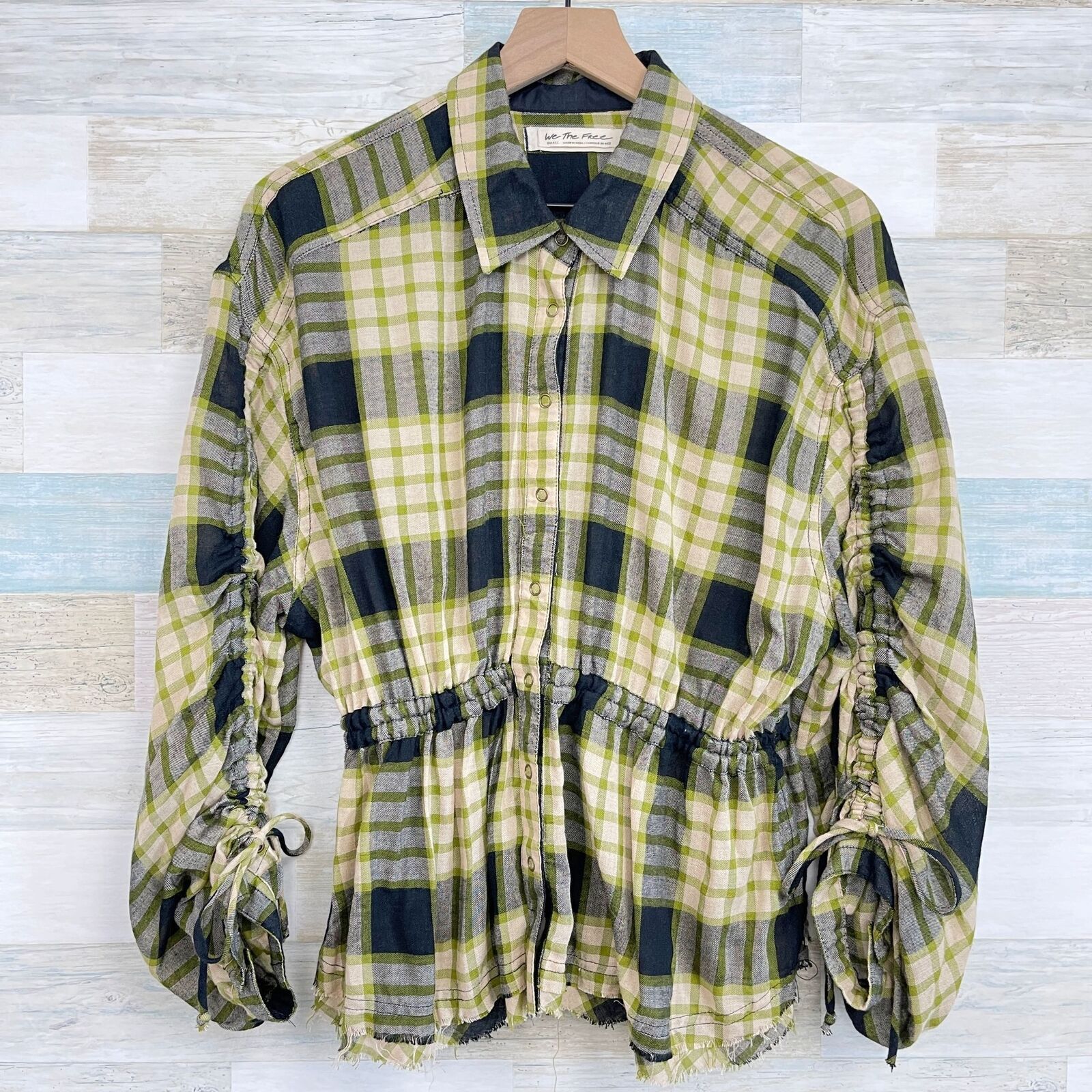 Free People We The Free People Pacific Dawn Plaid Shirt Womens Small Size S / US 4 / IT 40 - 1 Thumbnail