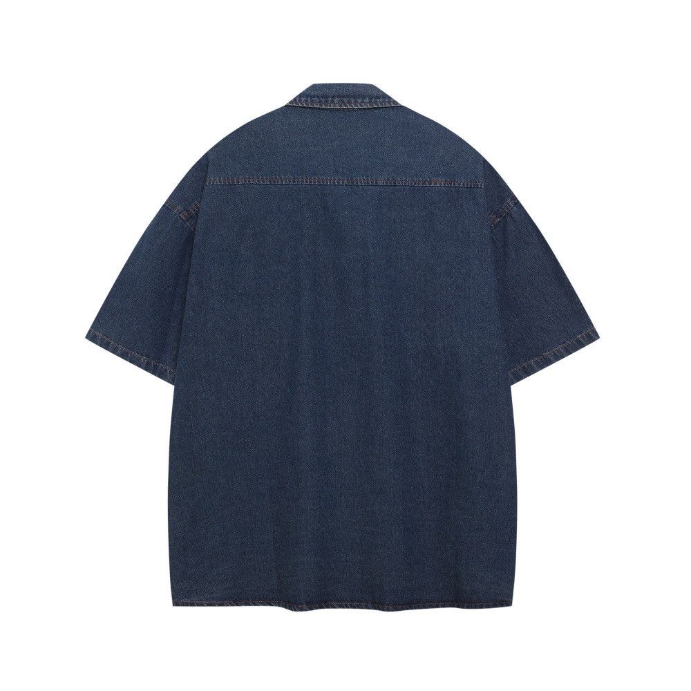 Japanese Brand × Vintage Cartoon bear embroidered short-sleeved denim shirt Size US M / EU 48-50 / 2 - 2 Thumbnail