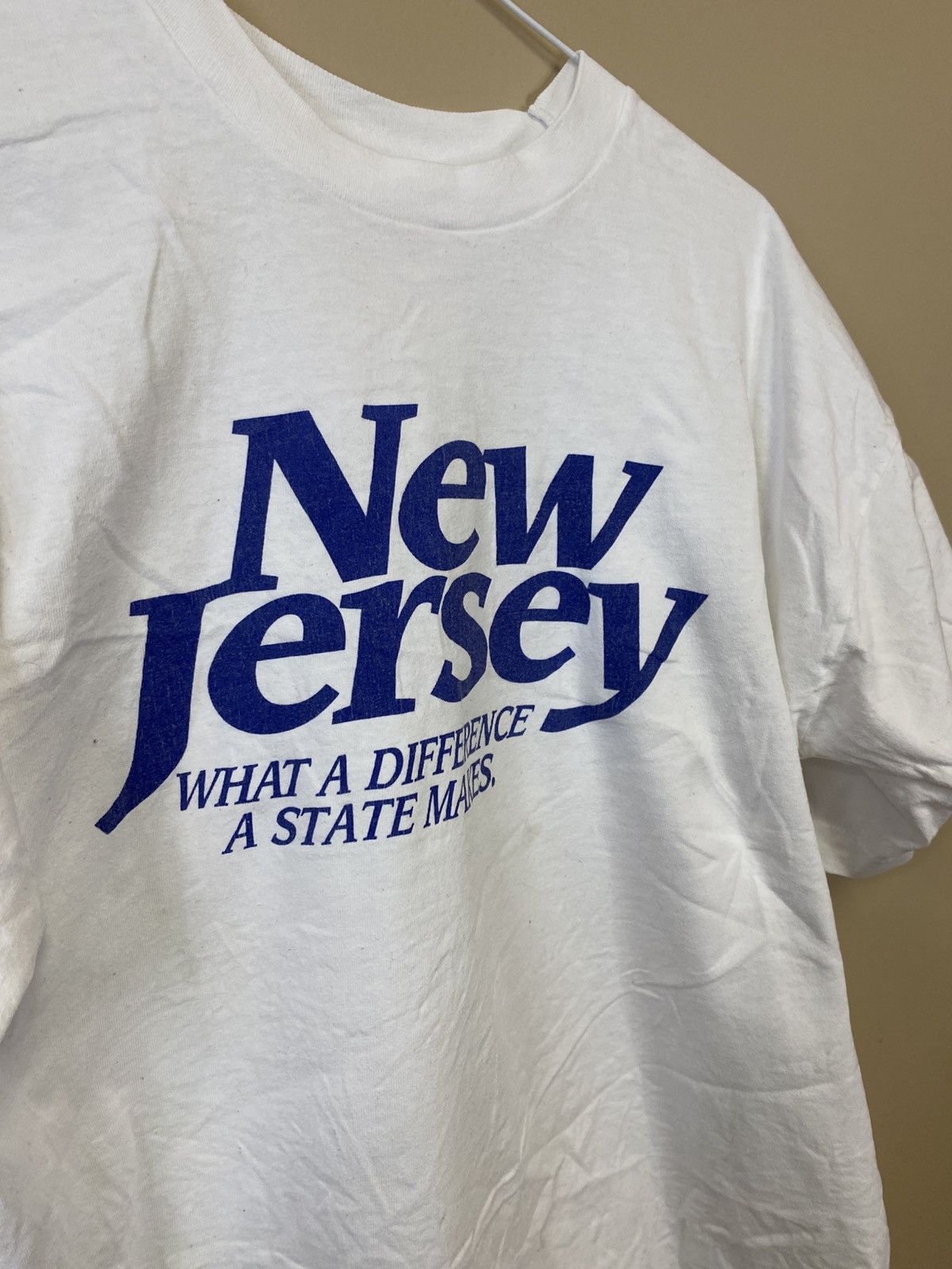 Vintage New Jersey What Difference A State Makes T-Shirt Size US XL / EU 56 / 4 - 5 Thumbnail