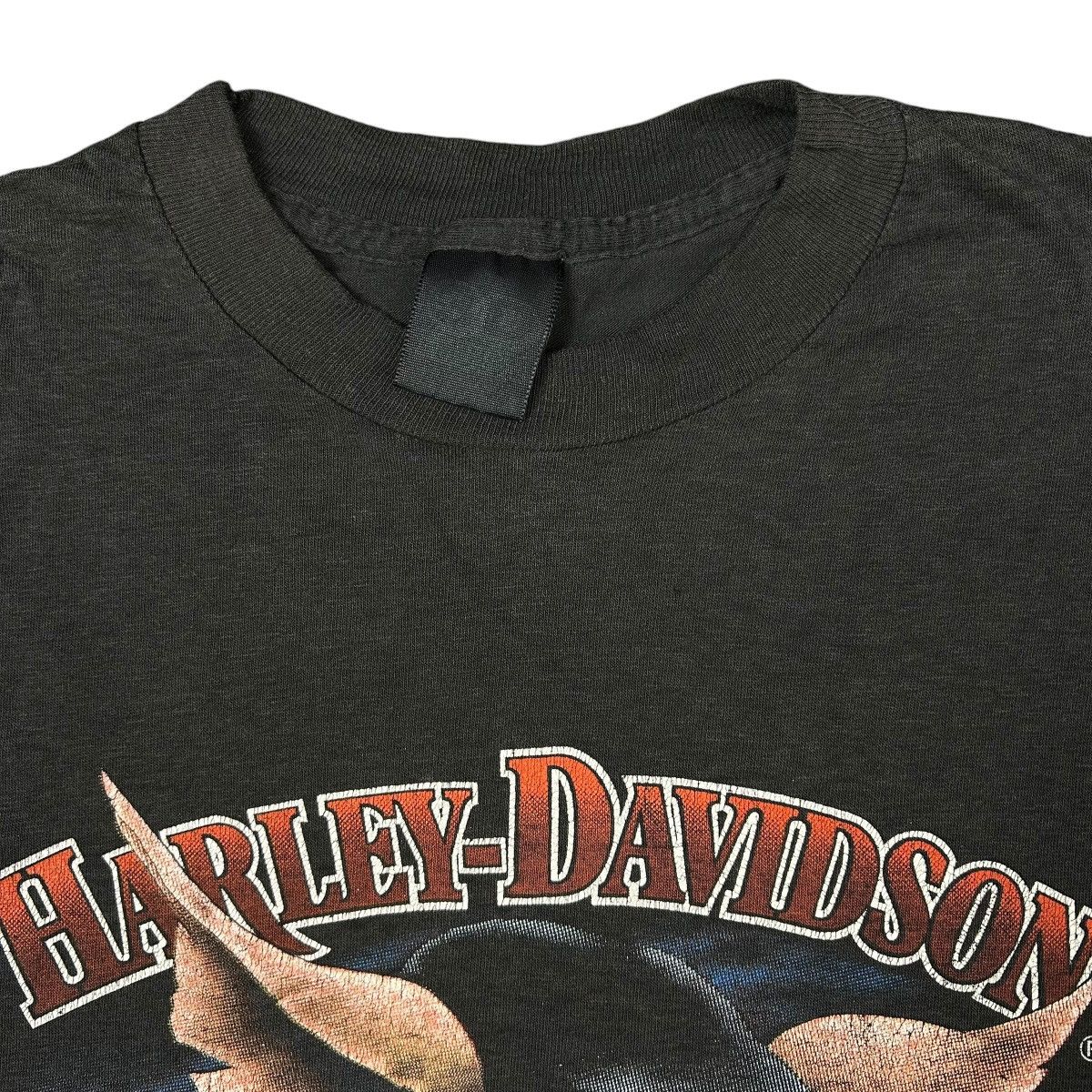 Harley Davidson Vintage 1987 Harley Davidson “Bad To The Bone” 3D Emblem Tee Size US L / EU 52-54 / 3 - 3 Thumbnail