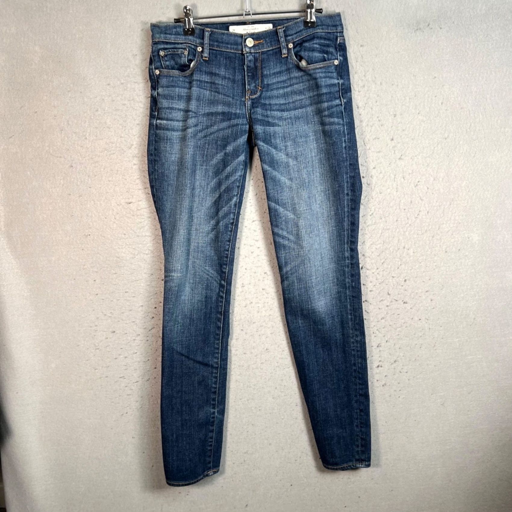 Abercrombie & Fitch Abercrombie & Fitch Womens Skinny Jeans Blue Denim Stretch 26 x 31 5-Pocket Regular Size Threaded Size 26" / US 2 / IT 38 - 2 Thumbnail
