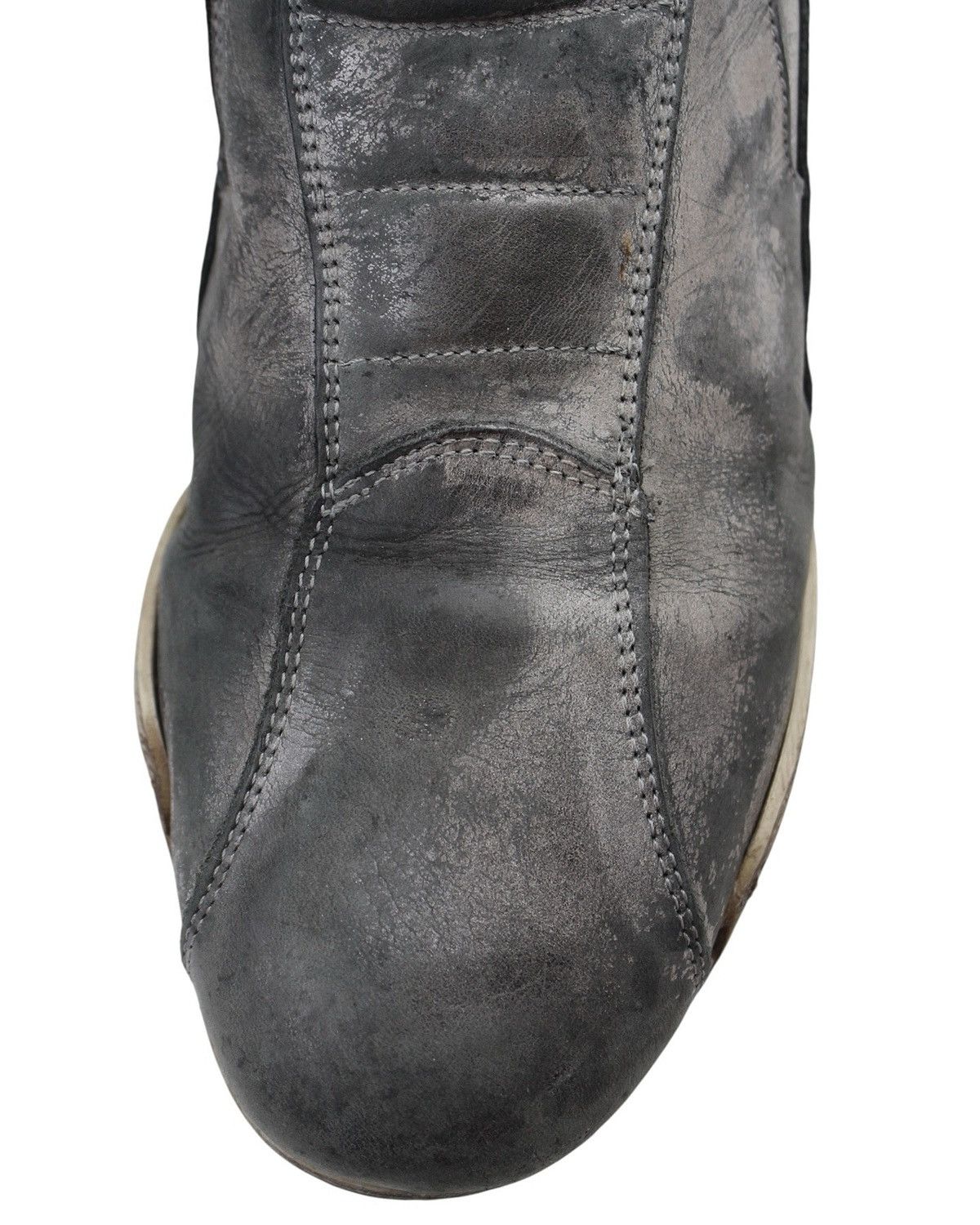 Japanese Brand 2000S ALDO DISTRESSED GRAY & GREEN LEATHER ANKLE BOOTS Size US 10 / EU 43 - 7 Thumbnail