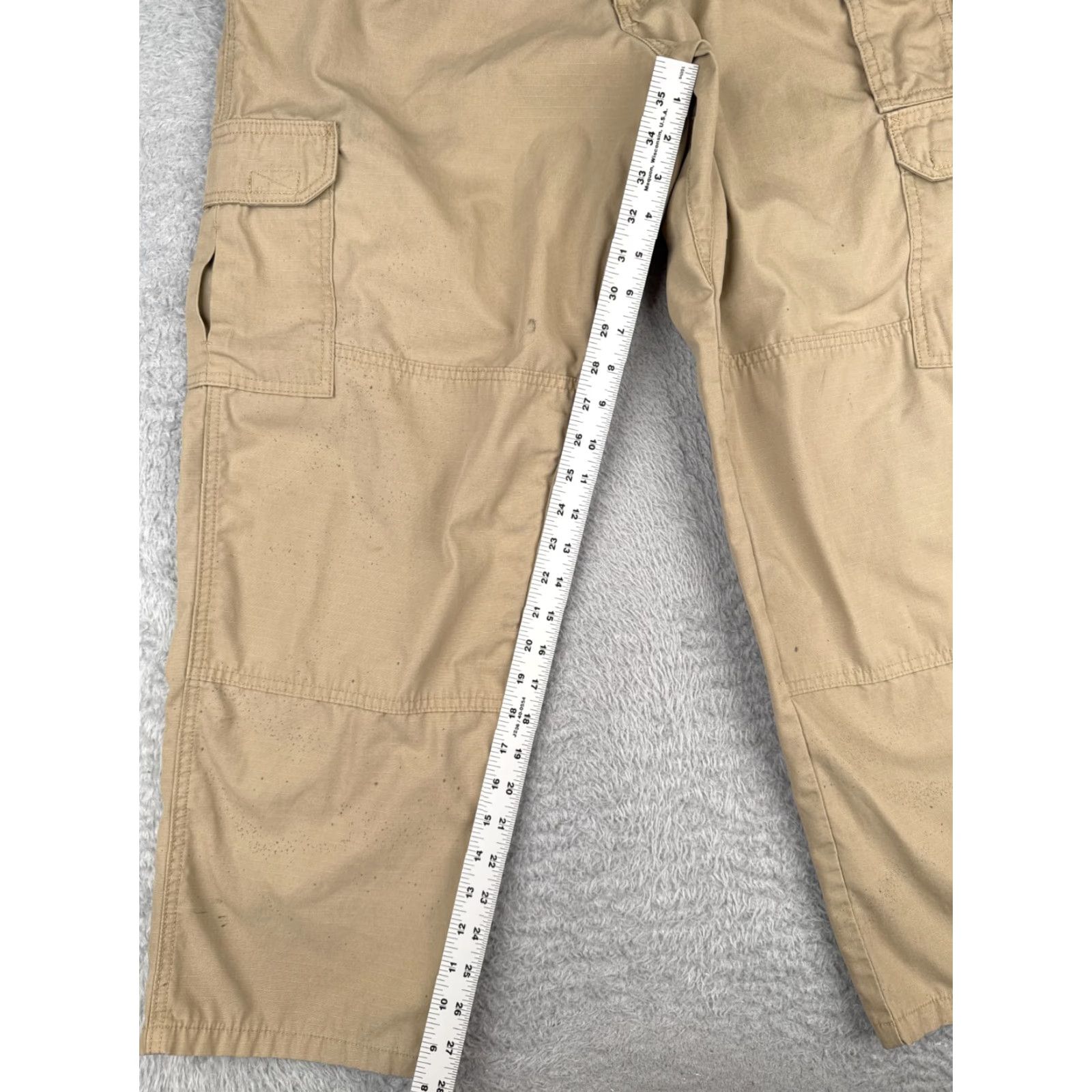 Vintage 5.11 Tactical Pants Men 36 Beige Cargo Double Knee Rip-Stop Fabric LEO EMT 36x30 Size US 36 / EU 52 - 7 Thumbnail