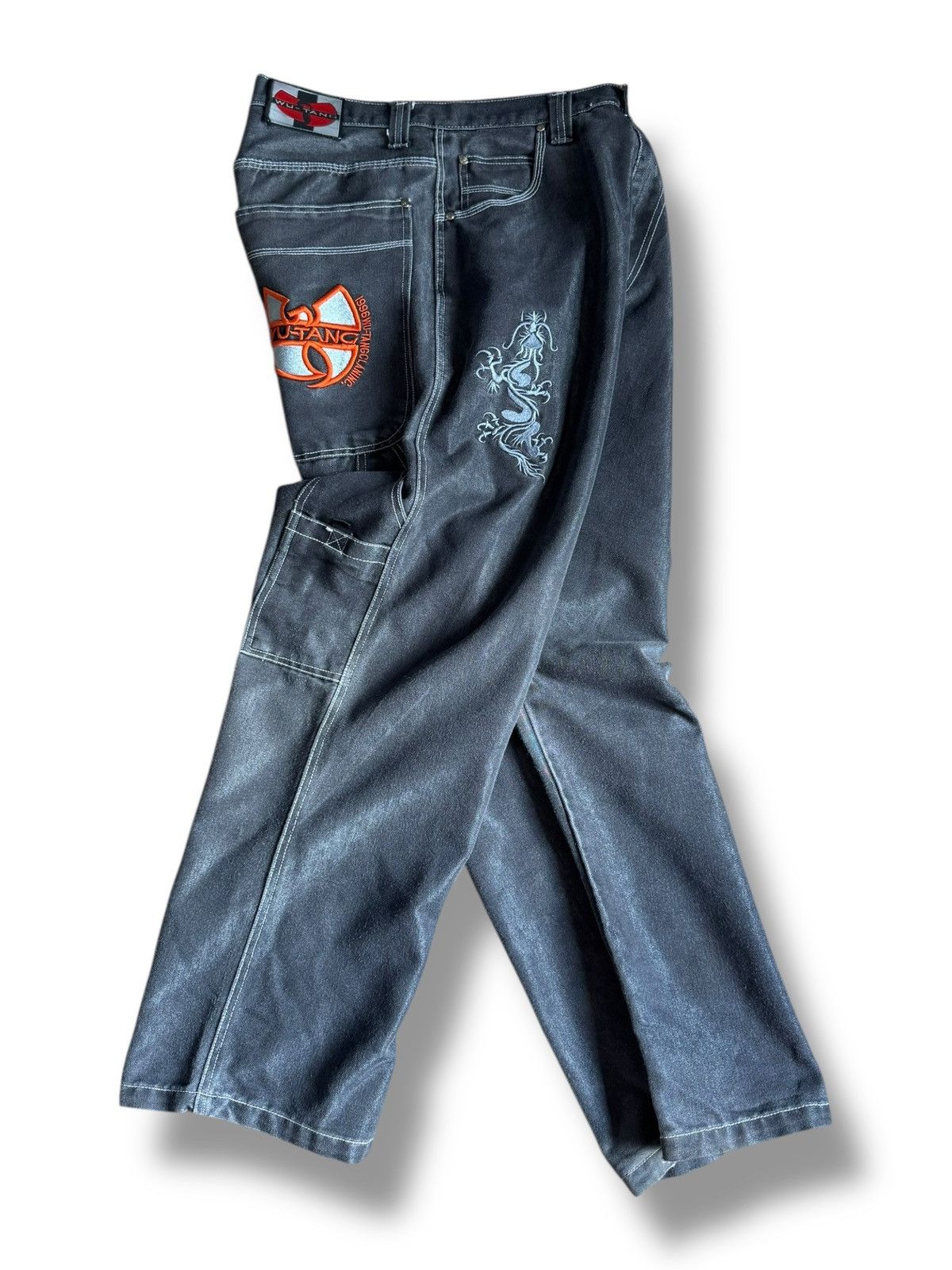 Vintage 90s Wu Tang Clan Rap Embroidered Pants Jeans