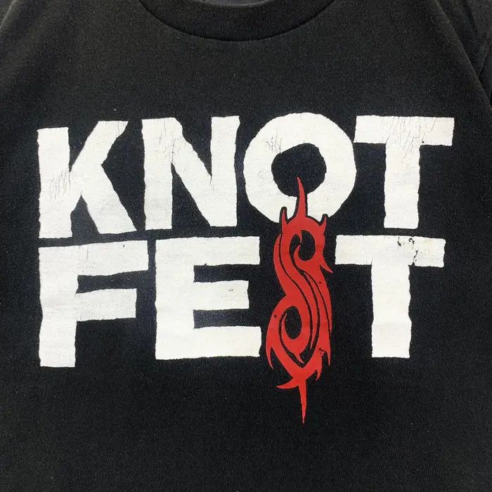 Vintage SLIPKNOT KNOT FEST Japan Heavy Metal Tee Shirt Size US S / EU 44-46 / 1 - 4 Thumbnail