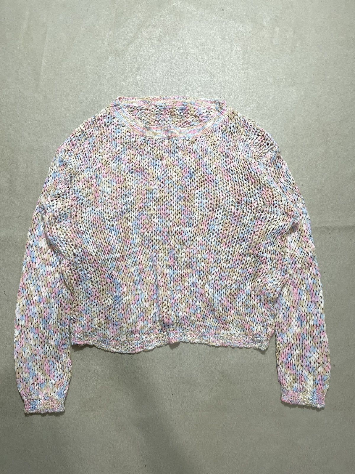 Issey Miyake Undefined Grunge Multicolor Fishnet Sweaters Size US L / EU 52-54 / 3 - 1 Thumbnail