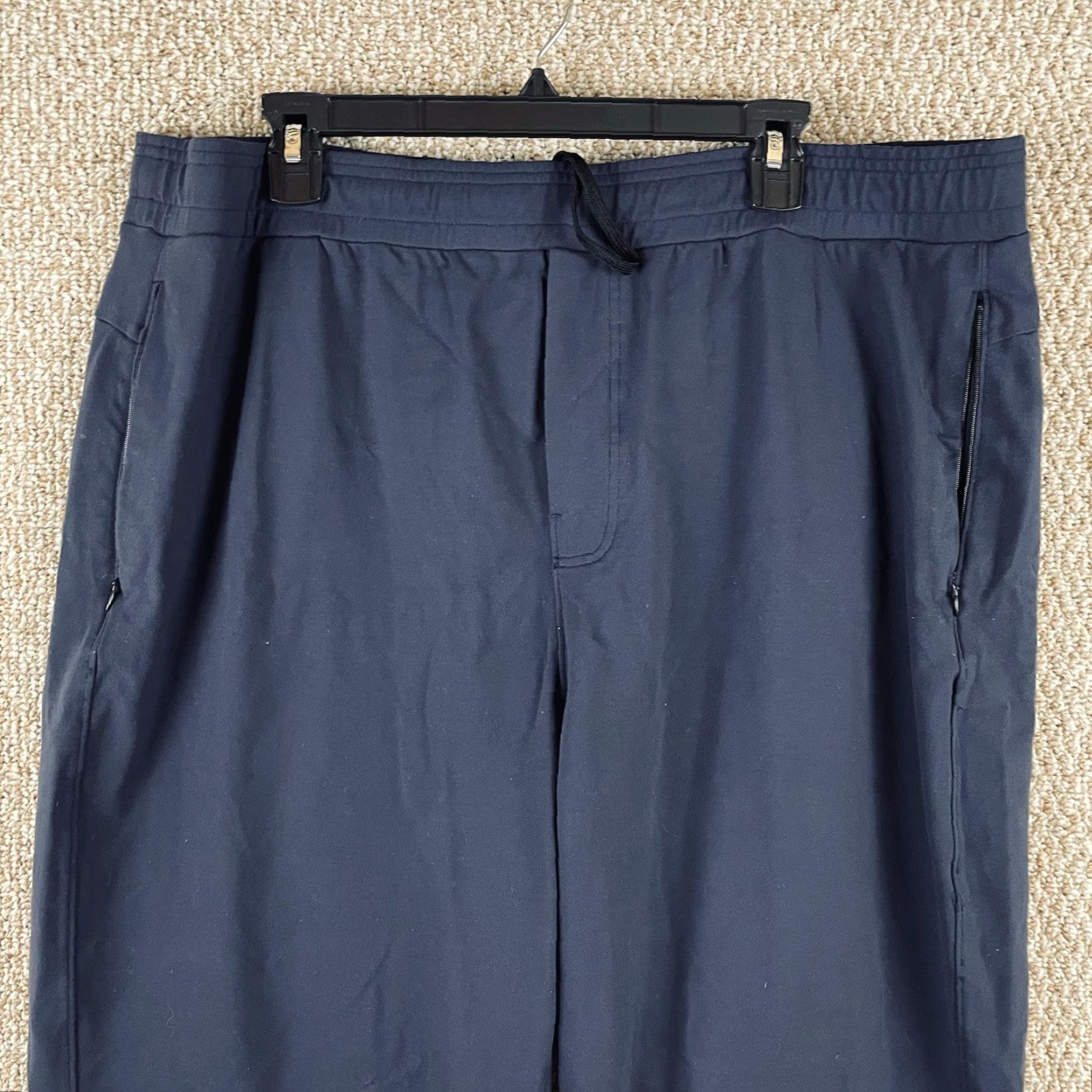 Vintage Public Rec Joggers Mens 42x28 Navy Blue Nylon Spandex Regular Straight Pockets Moisture Wicking All Day Everyday 90s Sports USA Size US 42 / EU 58 - 3 Thumbnail
