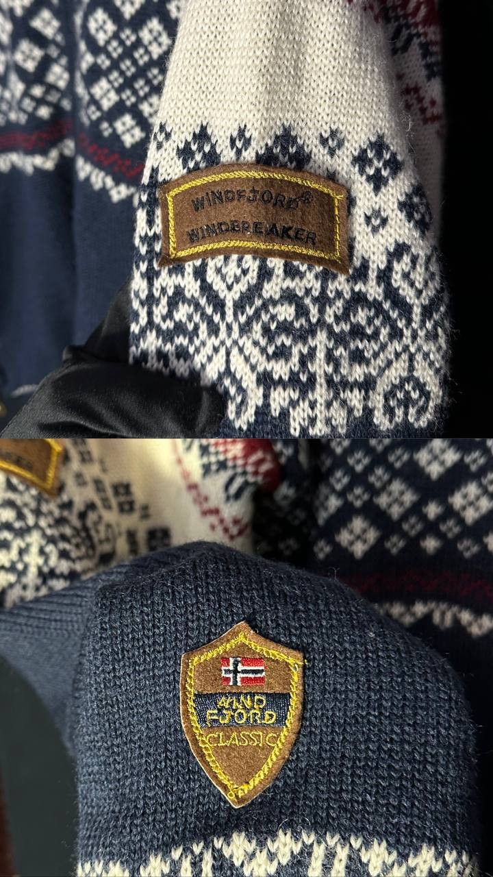 Vintage Windfjord of Norway Pure Wool Full Zip Sweater windbreaker Size US S / EU 44-46 / 1 - 3 Thumbnail