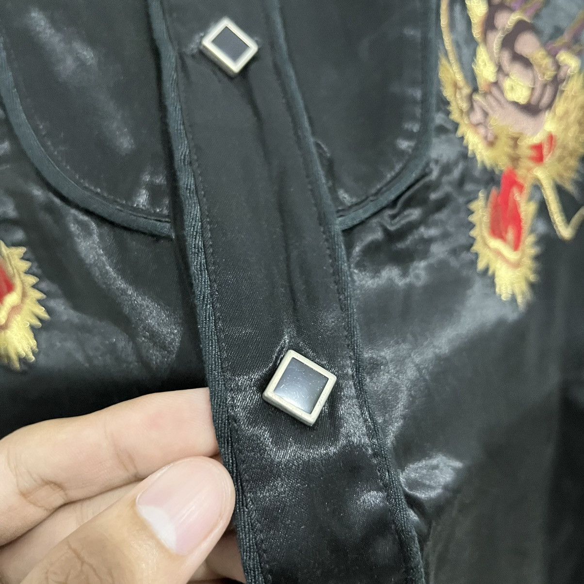 Japanese Brand Yoshiyuki Konishi Dragon Embroidery Button Up Shirt Size US L / EU 52-54 / 3 - 7 Thumbnail