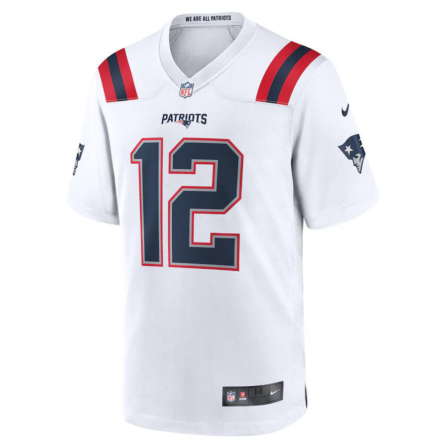 Nike Tom Brady White New England Patriots Retired Jersey