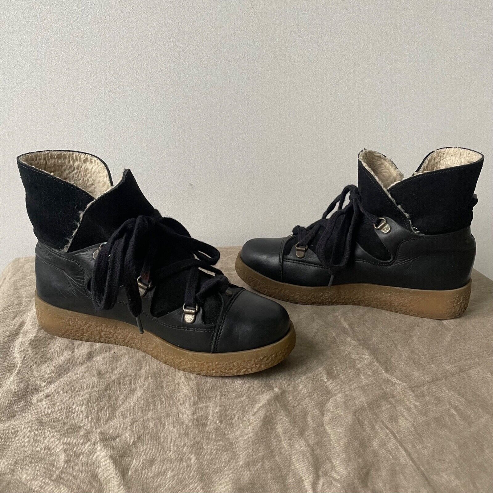Ganni Ganni Leather Snow Boots 8502AC Size US 6 / IT 36 - 3 Thumbnail