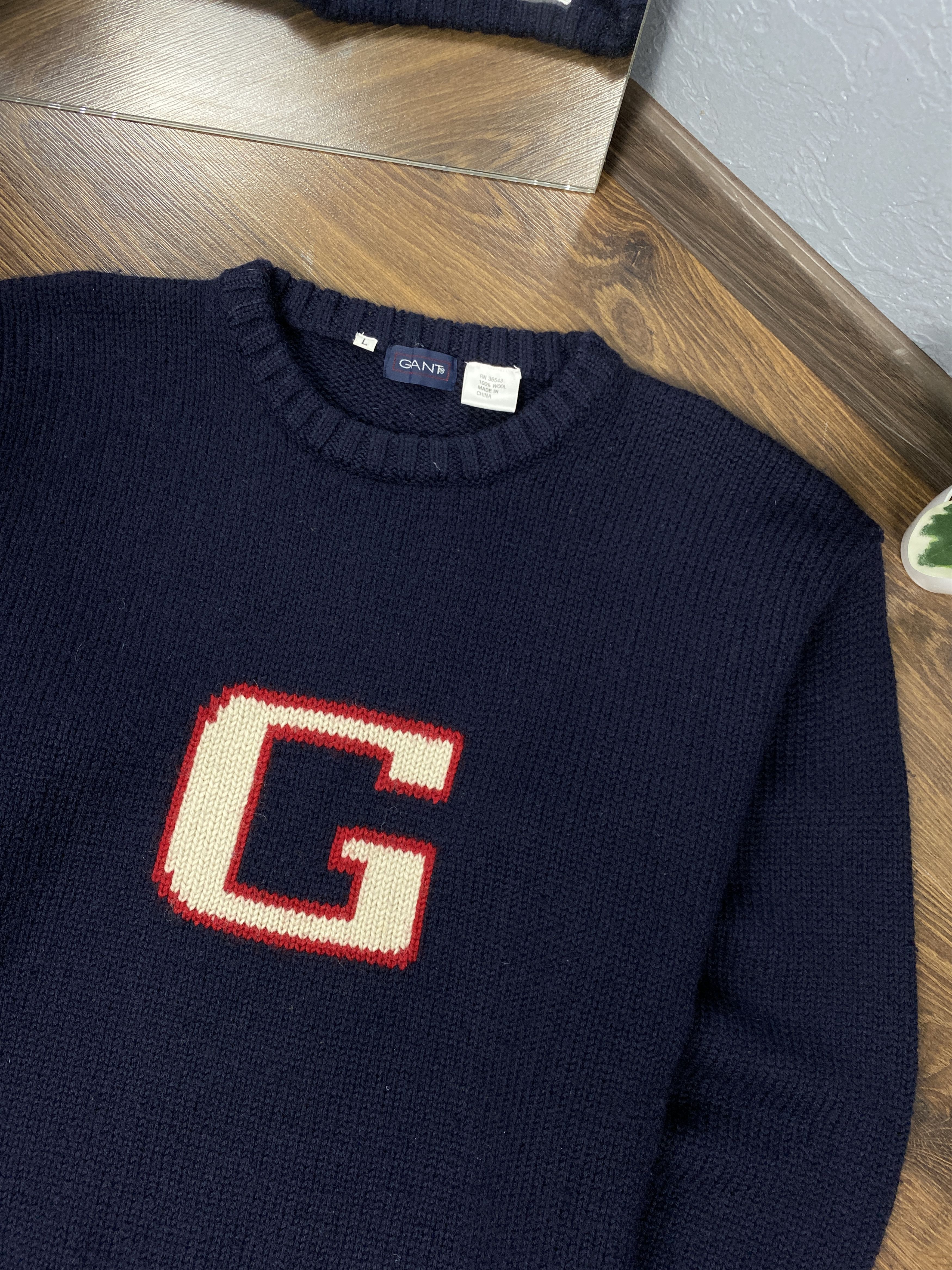 Gant Gant vintage knit grandpa wool sweater Size US L / EU 52-54 / 3 - 2 Thumbnail