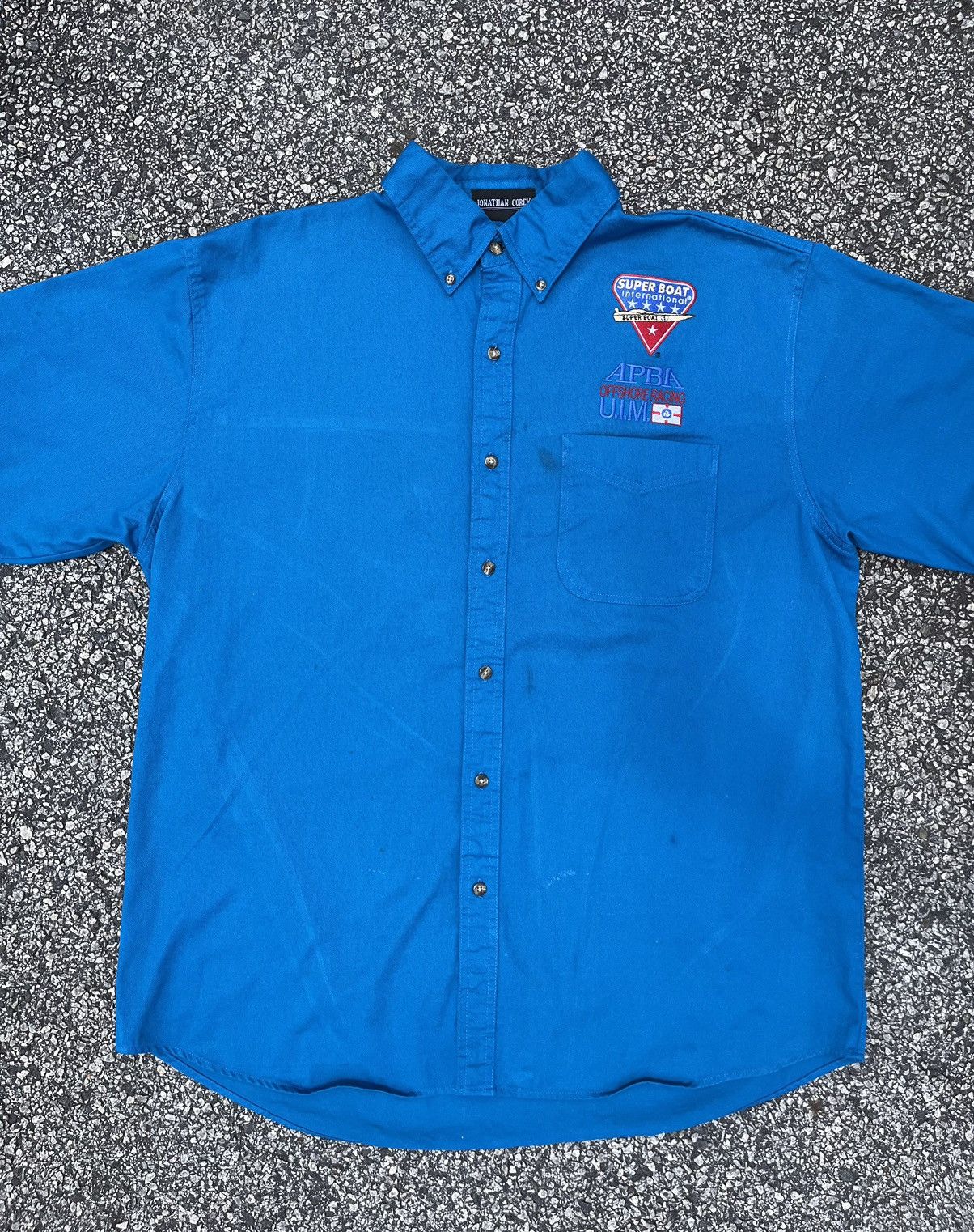 Vintage Vintage Racer Blue Button Up Size US XL / EU 56 / 4 - 2 Thumbnail