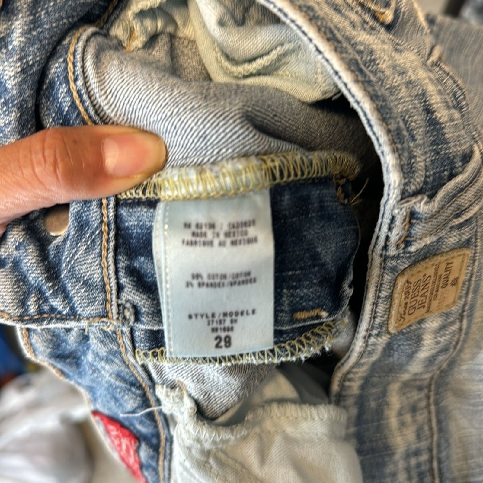 Guess Vintage Guess super low rise flare Y2K stretch jeans size 28 Size 28" / US 6 / IT 42 - 7 Thumbnail