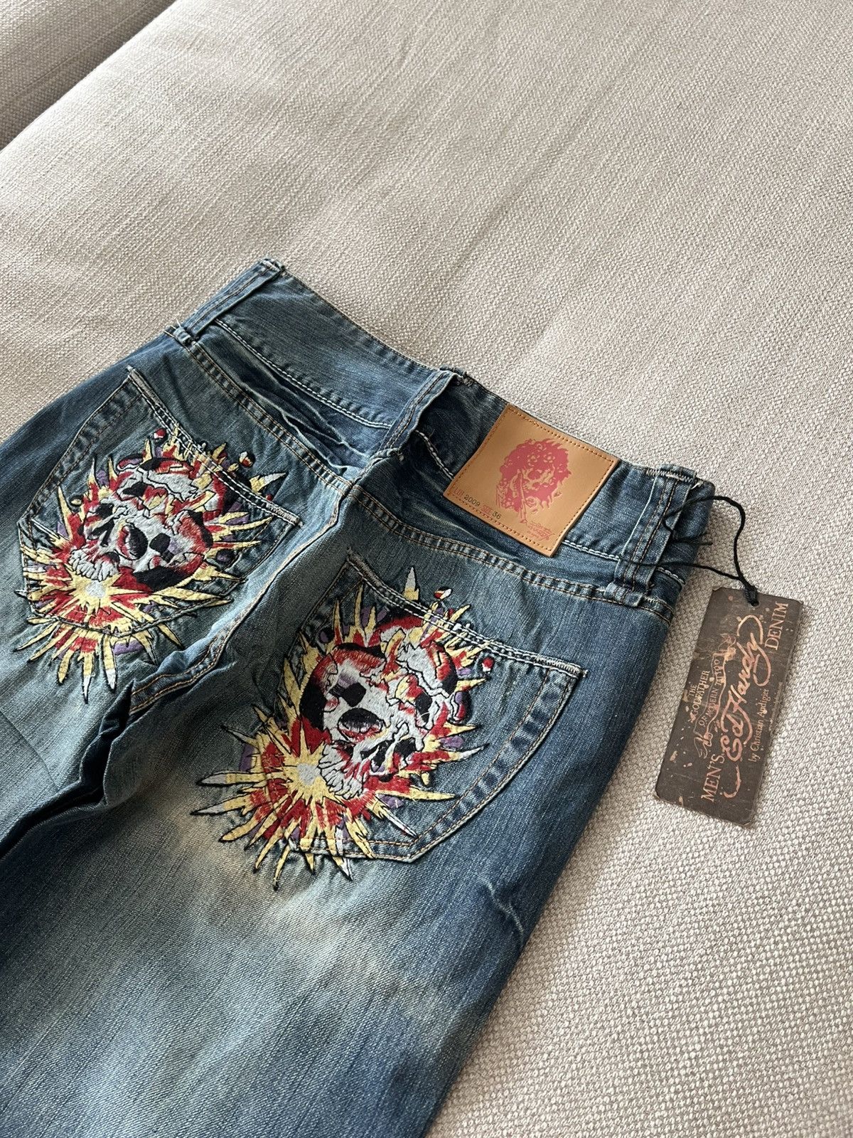 Ed Hardy Vintage 💥 Ed Hardy Jeans by Christian Audigier Denim Pants Size US 36 / EU 52 - 6 Thumbnail