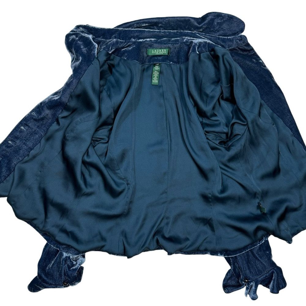 Ralph Lauren Ralph Lauren Silk Blend Velvet Teal Jacket Size 14 Petite Size XL / US 12-14 / IT 48-50 - 6 Thumbnail