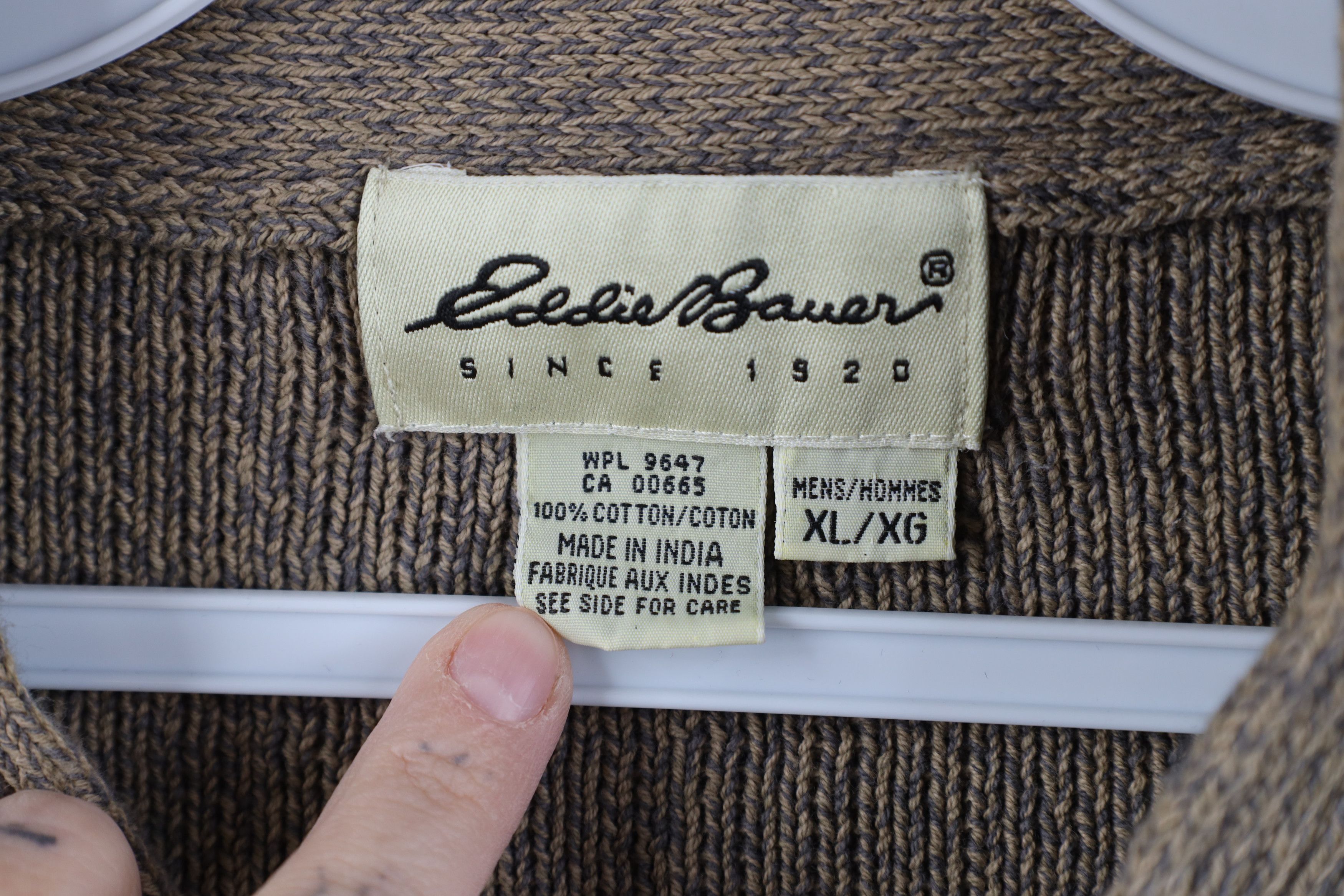Eddie Bauer Vintage 90s Eddie Bauer Heavyweight Ribbed Sweater Beige Size US XL / EU 56 / 4 - 4 Thumbnail