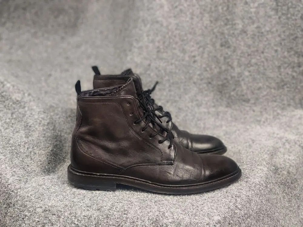 Oliver Sweeney Oliver Sweeney Dark Brown Calf Leather Derby Combat Boots Size US 10.5 / EU 43-44 - 2 Thumbnail