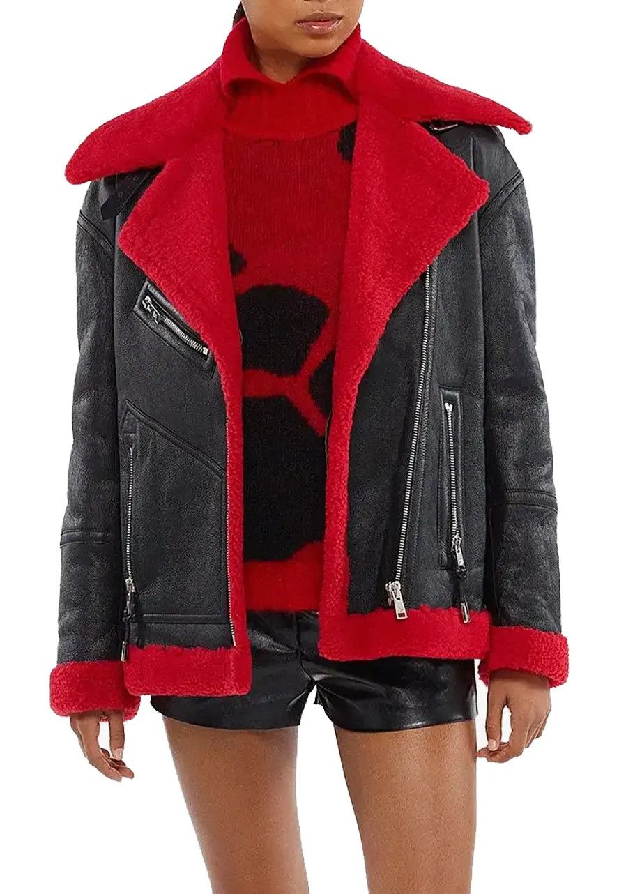 MCM o1mt1gz0625 Zip Up Jacket in Black/Red Size M / US 6-8 / IT 42-44 - 3 Thumbnail