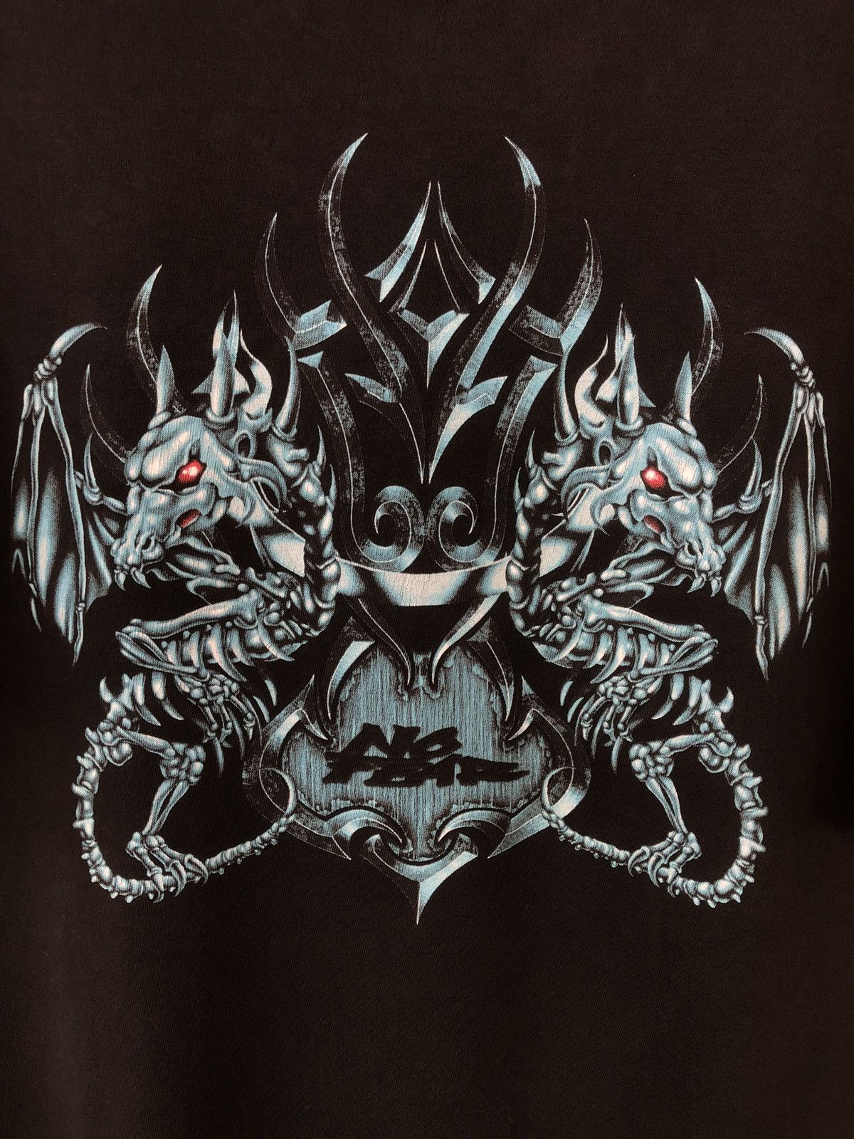 No Fear × Vintage Vintage No Fear Twin Dragon Streetwear Tee Size US XL / EU 56 / 4 - 9 Thumbnail