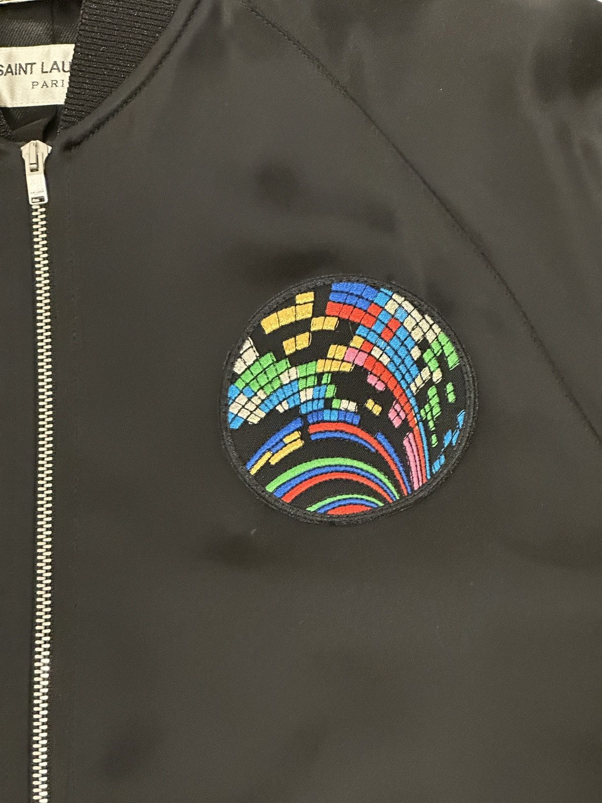 Saint Laurent Paris “SWEET DREAMS” Satin Bomber Jacket - Sz 48 Size US M / EU 48-50 / 2 - 7 Thumbnail
