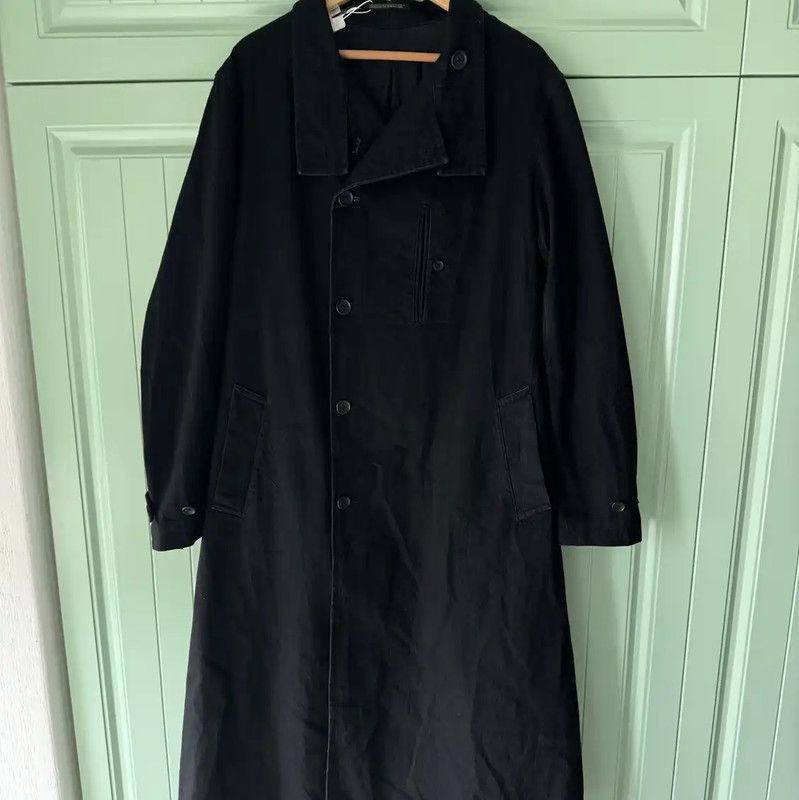 Yohji Yamamoto Yohji Yamamoto Black Cotton Coat for Men 0089 Size US S / EU 44-46 / 1 - 1 Thumbnail