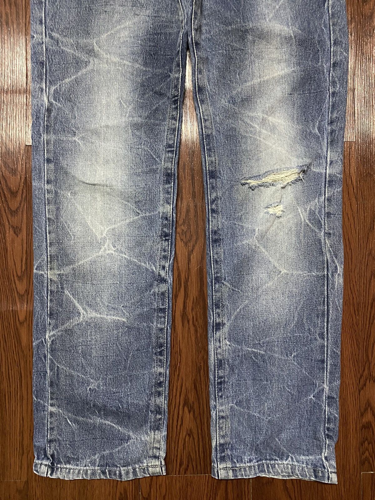 Japanese Brand Vintage Japanese Brands Thunder Distressed Denim Jeans Size US 27 - 5 Thumbnail
