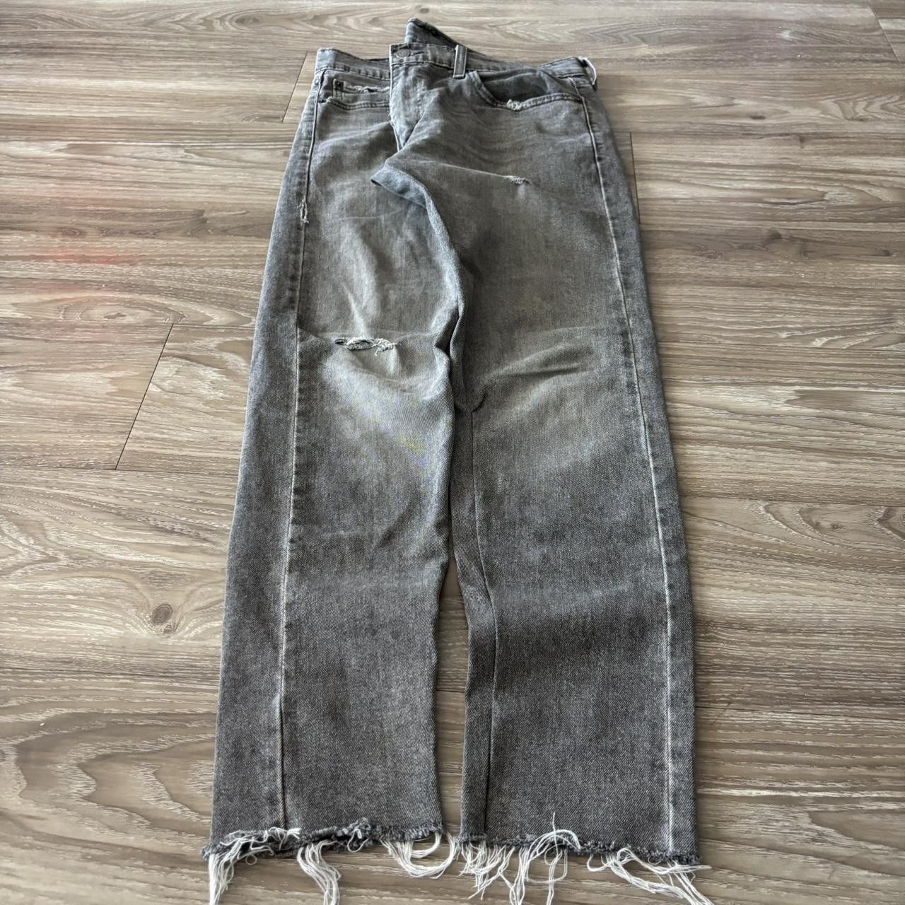 Levi's Crazy Vintage Y2K/2000s Grunge Faded Levis Distressed Skinny Denim Jeans! 33x29 Size US 32 / EU 48 - 3 Thumbnail