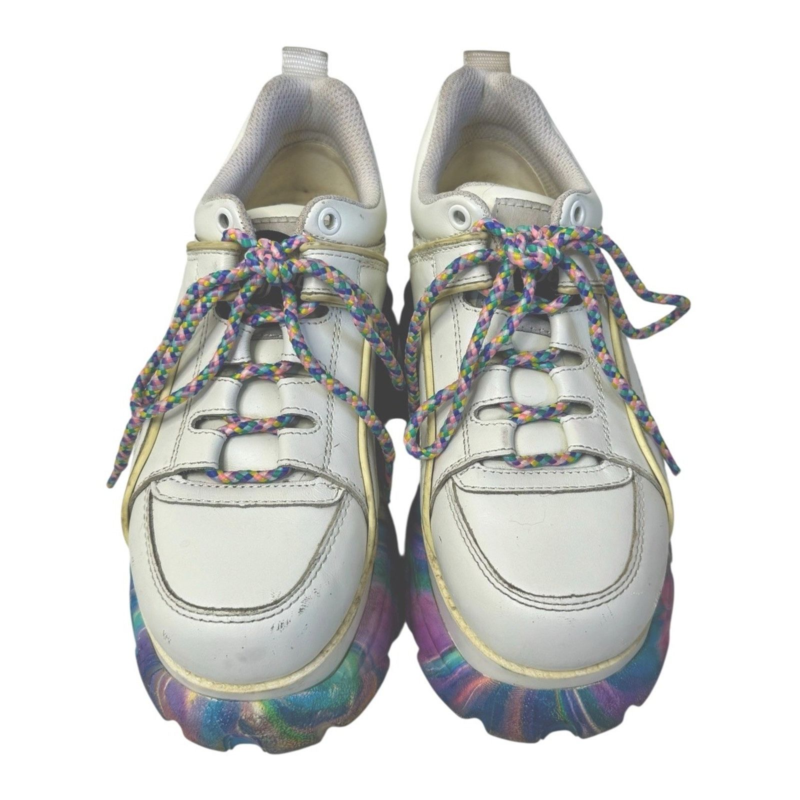 Dolls Kill DOLLSKILL BUFFALO LONDON Rainbow Chunky Platform Sneakers 36 Size US 5.5 / IT 35.5 - 4 Thumbnail