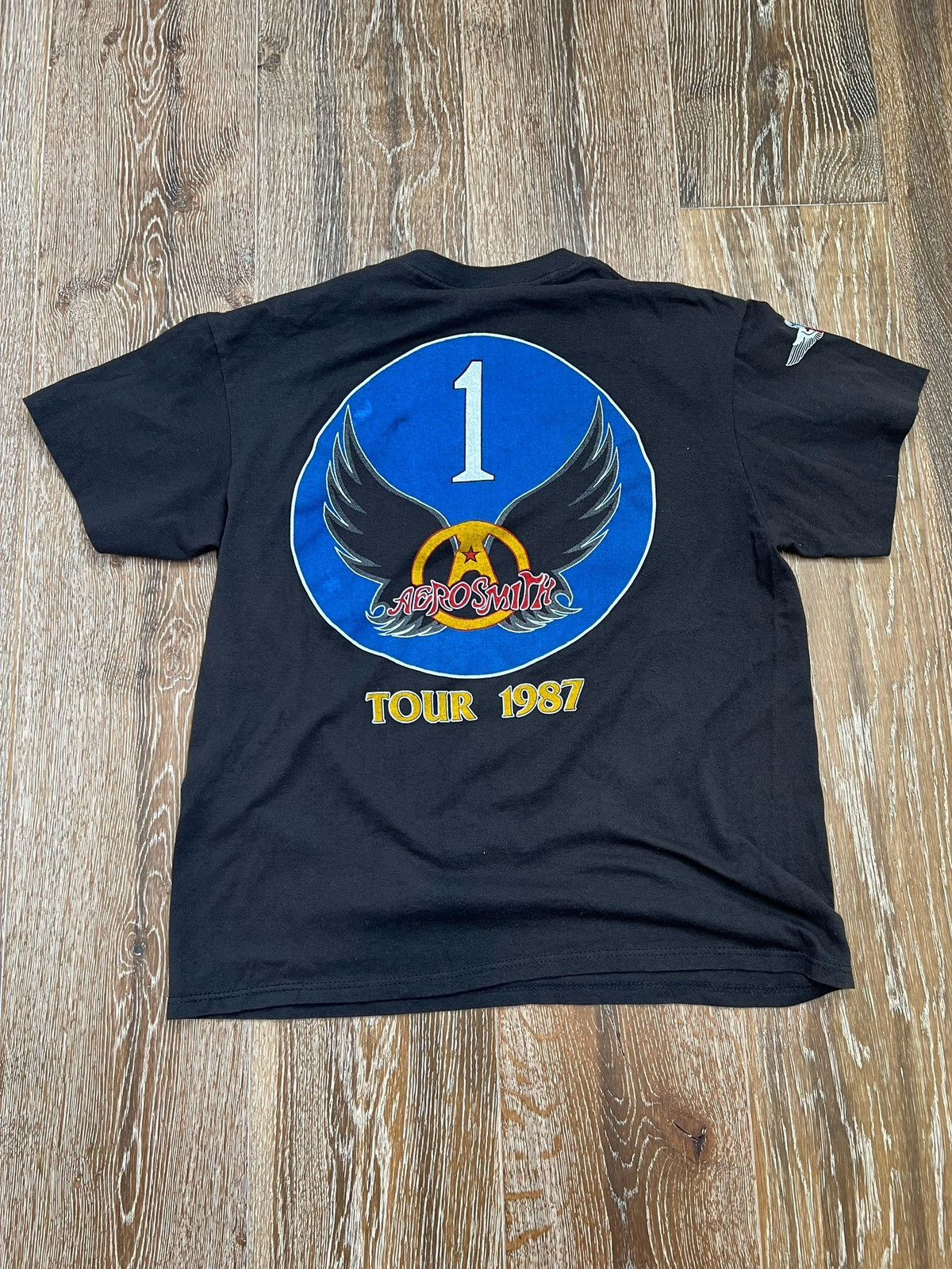 Aerosmith Vintage 1987 Aerosmith Aero-Force One band Tee Size US S / EU 44-46 / 1 - 2 Thumbnail