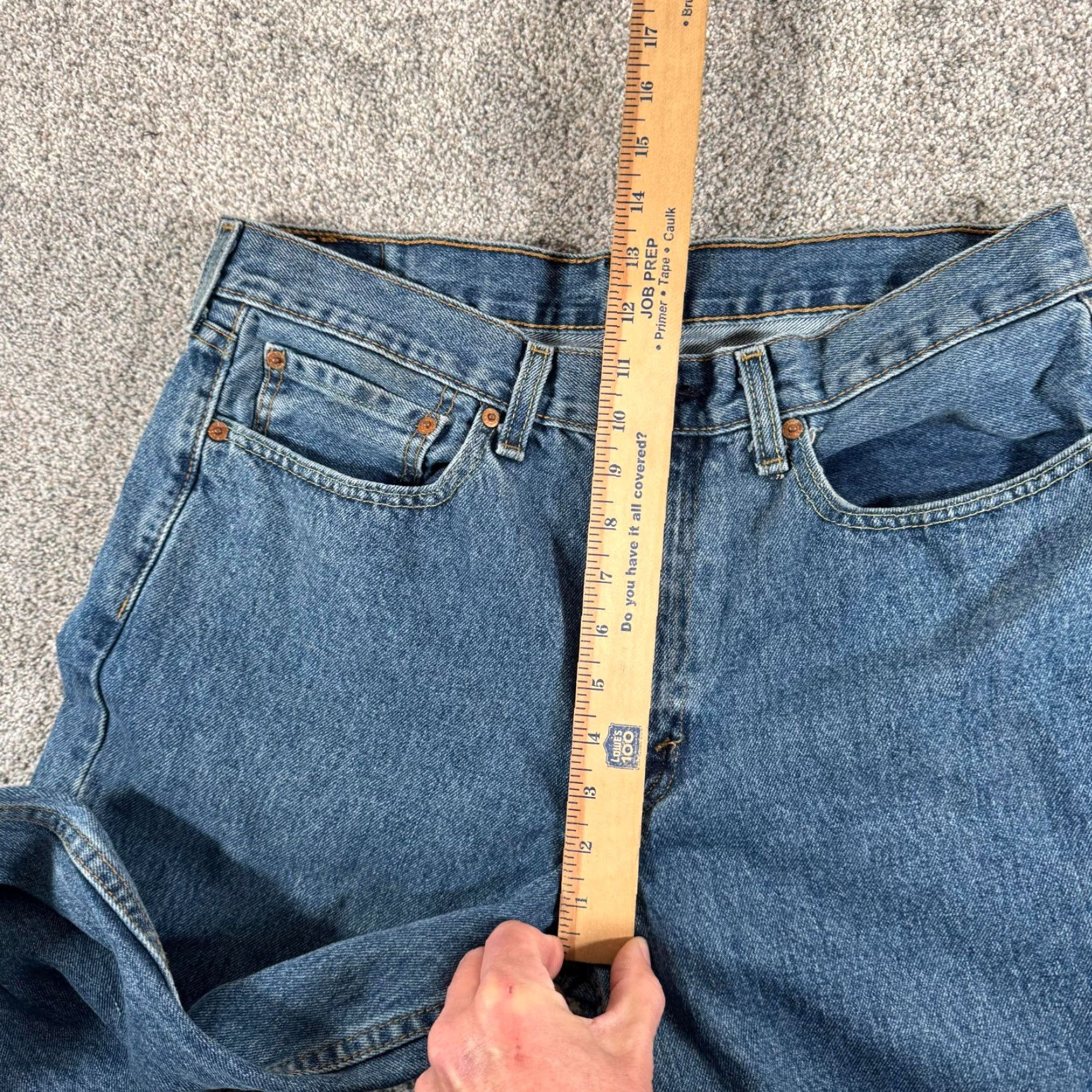 Levi's VINTAGE Levi's Jeans 550 Mens W34X32 90s Y2K Streetwear Denim Preppy Blue 100% Cotton Regular 5-Pocket Mens Jeans Size US 34 / EU 50 - 3 Thumbnail