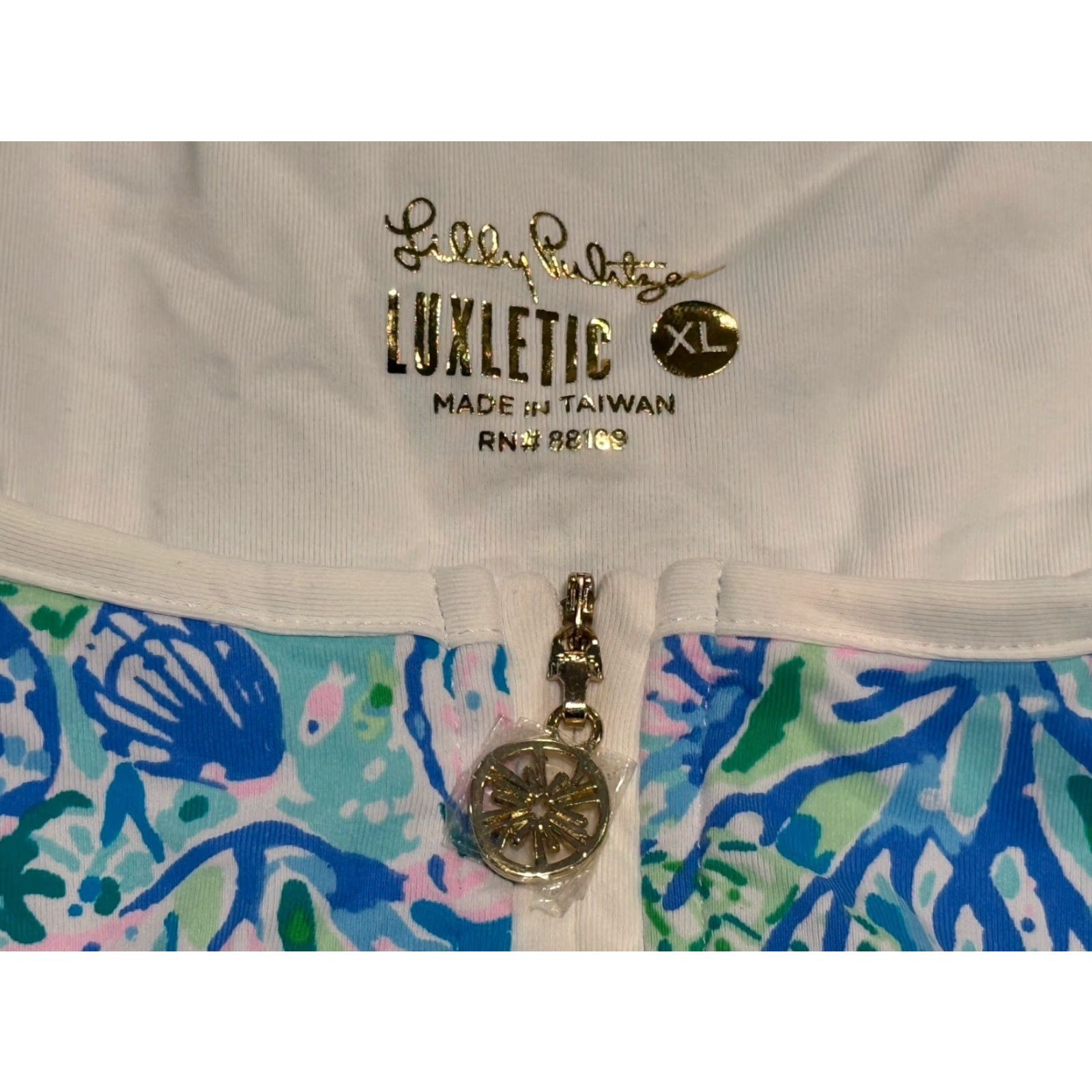 Lilly Pulitzer Lilly Pulitzer Tank Top Canna Bra Surf Blue XL UPF 50+ Multicolor Womens Sleeveless Activewear Shirt Size XL / US 12-14 / IT 48-50 - 5 Thumbnail