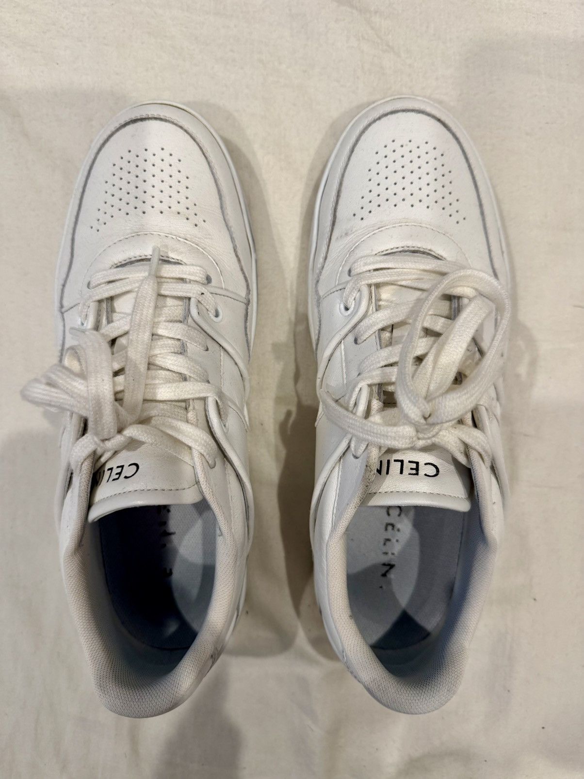 Celine CELINE CT-04 White Leather Low Top Sneakers EU 40 Size US 7 / EU 40 - 2 Thumbnail