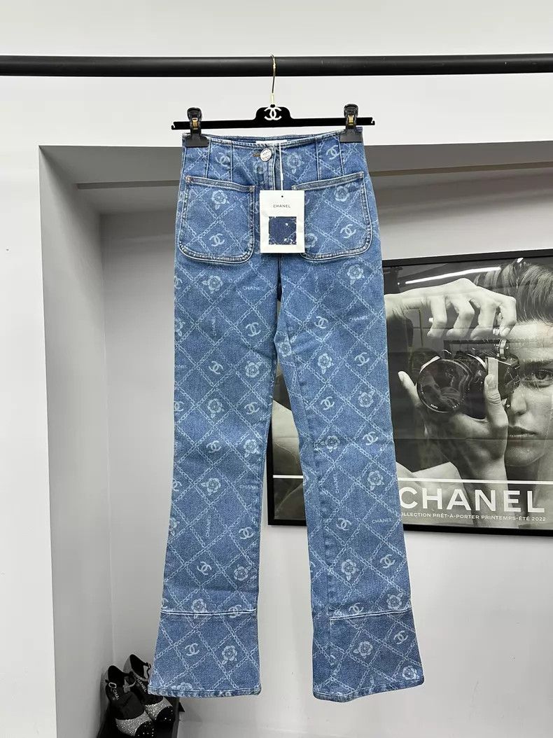 Chanel Chanel 23A camellia micro jeans Size 42" / US 20 - 1 Thumbnail