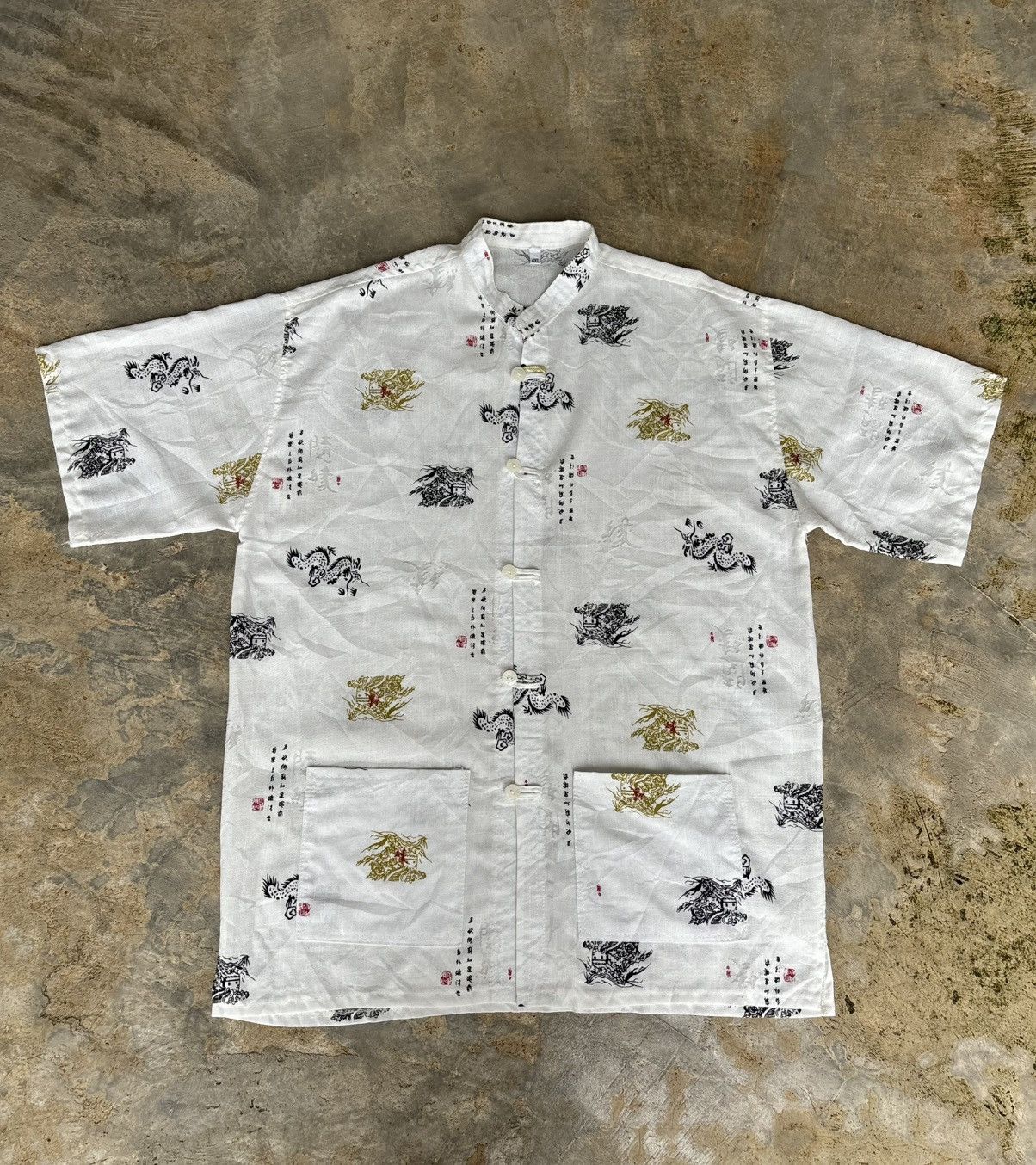 Hysteric Glamour Y2k Sukajan Dragon Double Pocket Shirt Size US XL / EU 56 / 4 - 1 Thumbnail