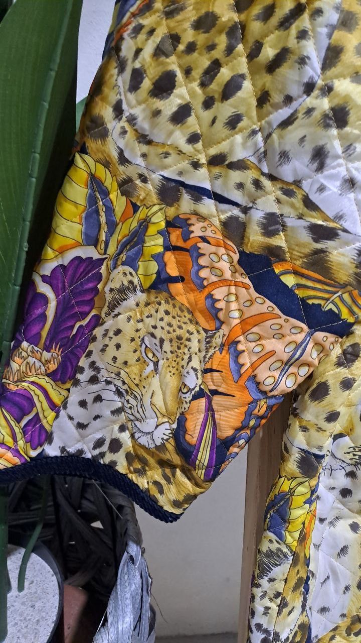 Salvatore Ferragamo Vintage 90s Salvatore Ferragamo Leopard in the Jungle Size US M / EU 48-50 / 2 - 5 Thumbnail