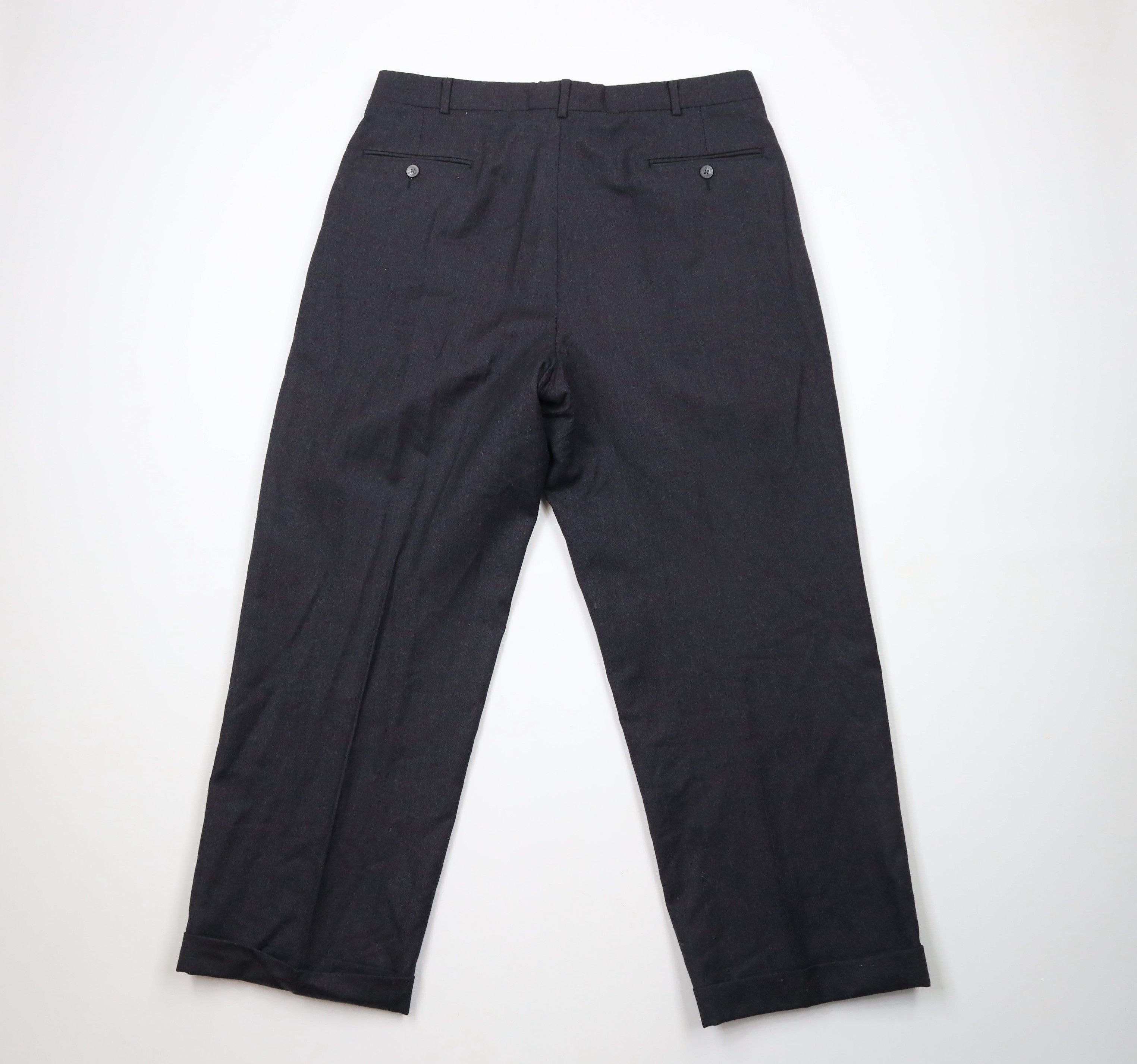 Vintage Vintage 90s Streetwear Worsted Wool Wide Leg Chino Pants Size US 34 / EU 50 - 9 Thumbnail