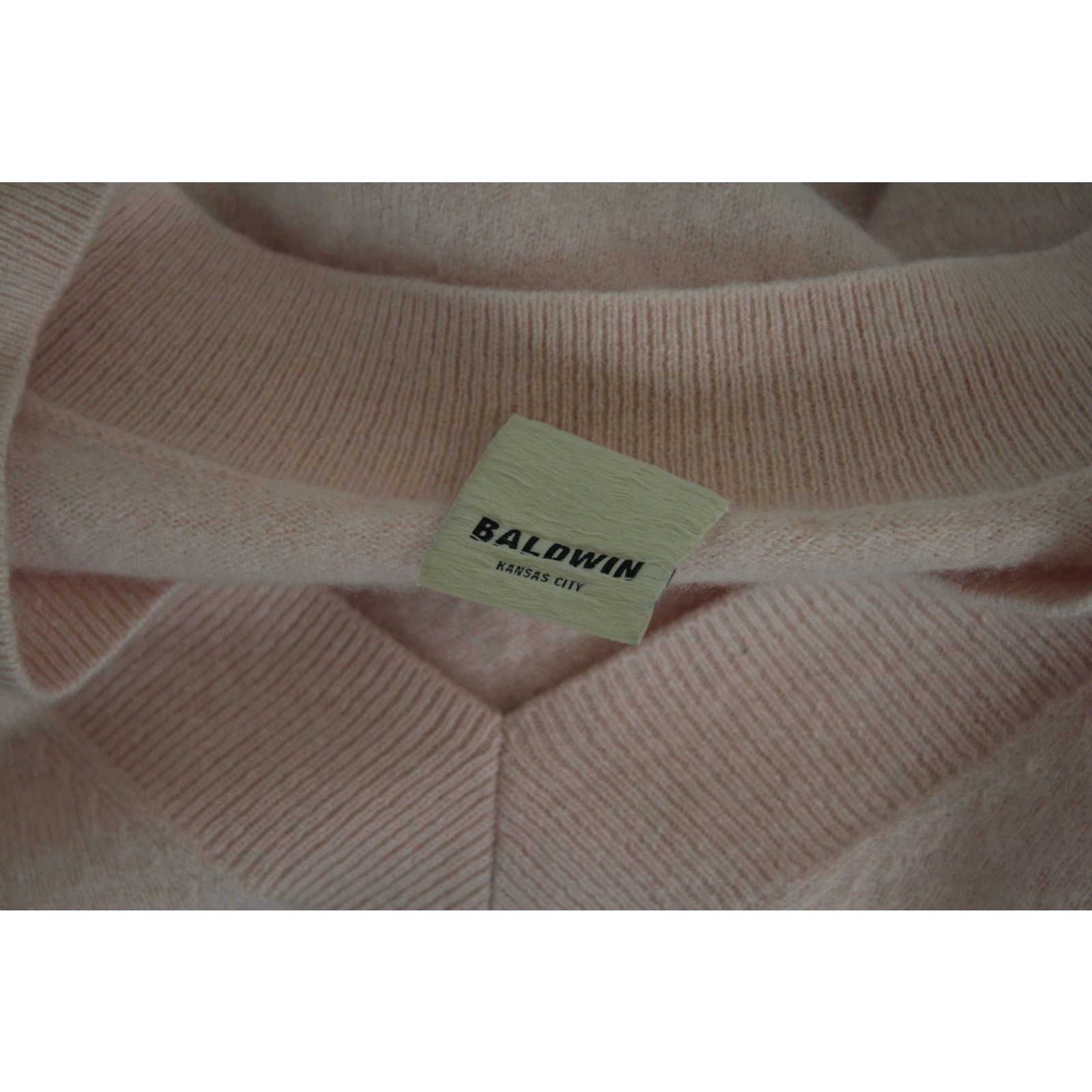 Baldwin Baldwin KC Wool Cashmere Sweater Pink V Neck Soft Minimalist Size M / US 6-8 / IT 42-44 - 5 Thumbnail