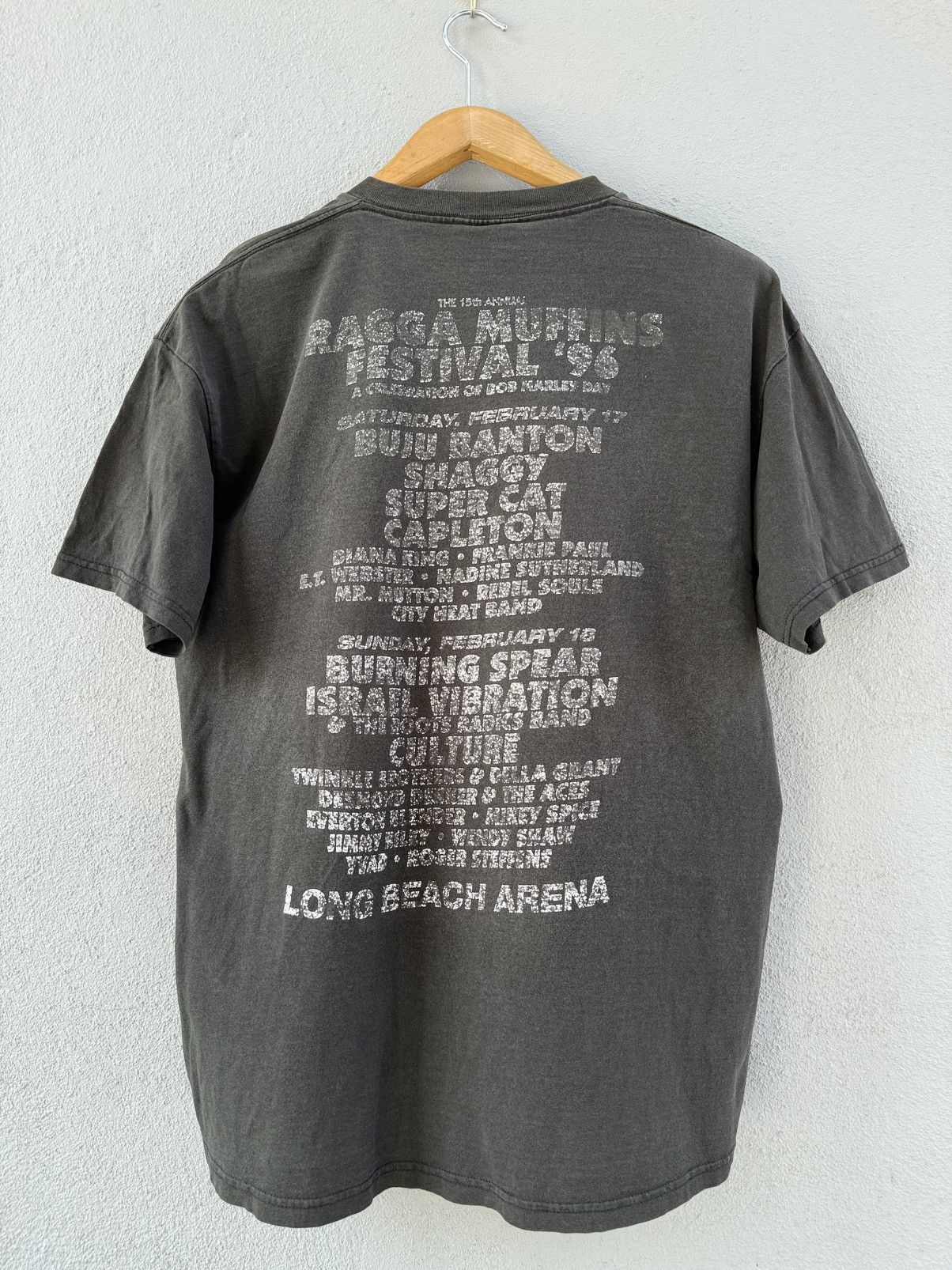 Band Tees Thrashed Vintage 90s Bob Marley Ragga Muffins Festival Faded Size US L / EU 52-54 / 3 - 2 Thumbnail