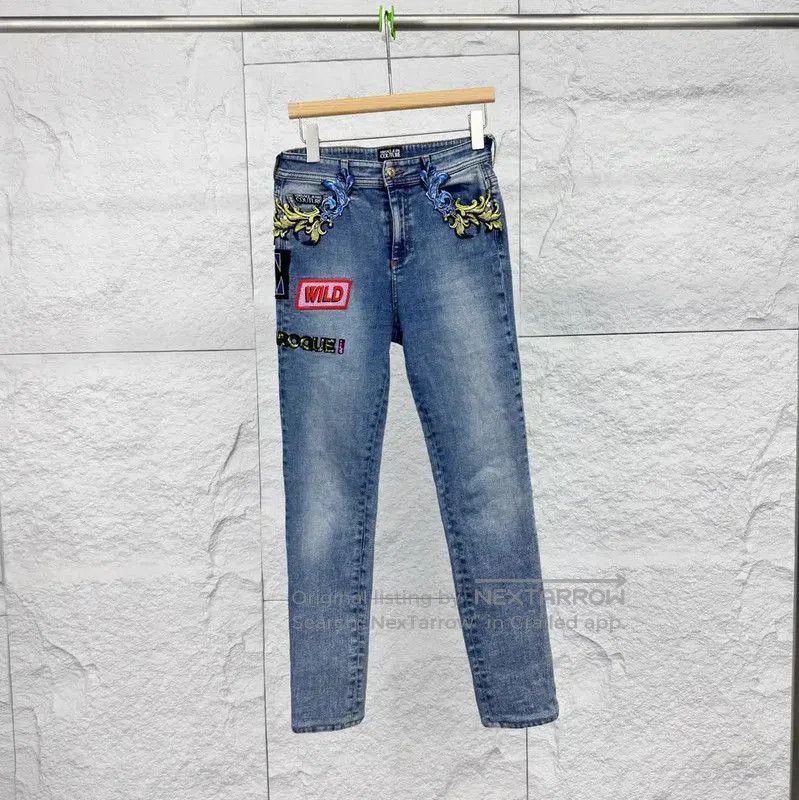 Versace Versace Women's Blue Cotton Jeans . Size 30" / US 8 / IT 44 - 1 Thumbnail