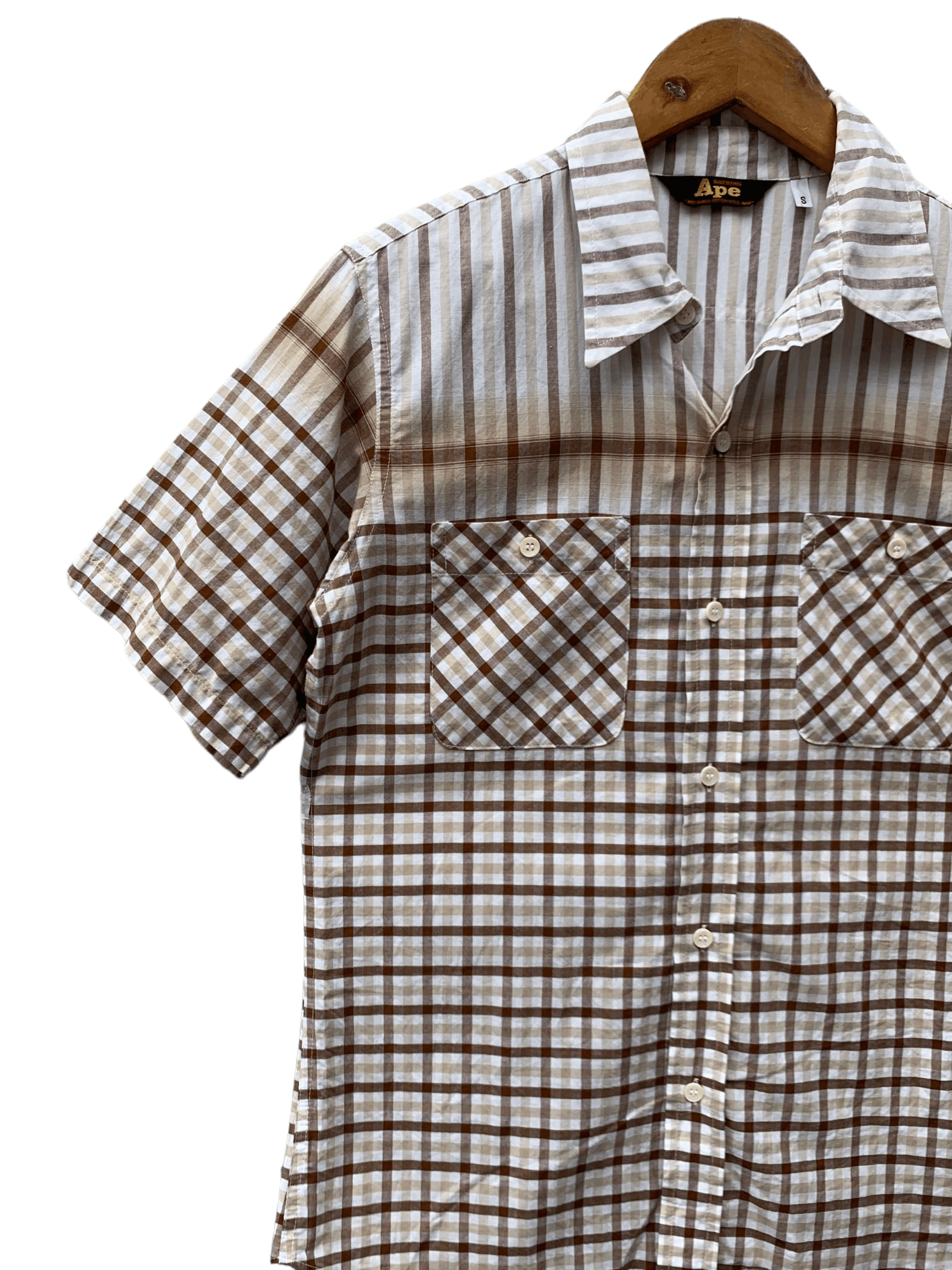 Bape Stripe Button Up S/S Shirt Size US S / EU 44-46 / 1 - 4 Thumbnail