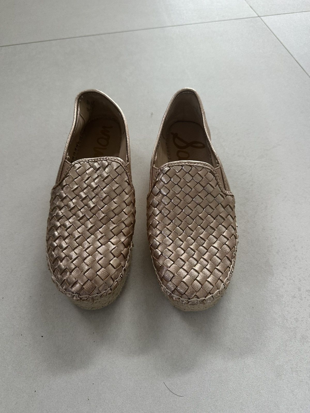 Sam Edelman SAM EDELMAN ROSE GOLD LEATHER CATHERINE ESPADRILLES SZ 7 Size US 7 / IT 37 - 5 Thumbnail