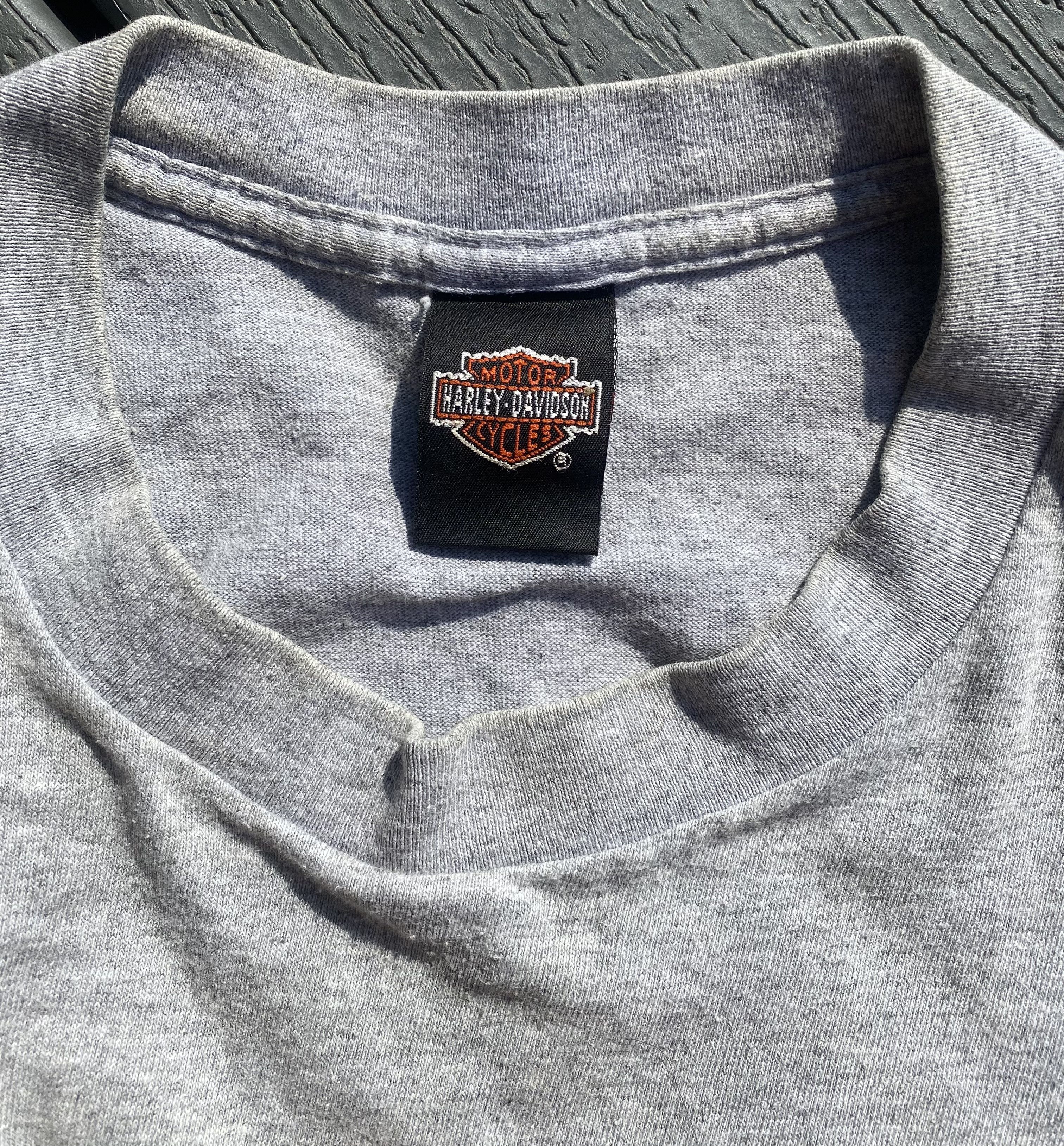 Harley Davidson Harley Davidson grey t-shirt with graphic 1999 vintage Size US L / EU 52-54 / 3 - 6 Thumbnail