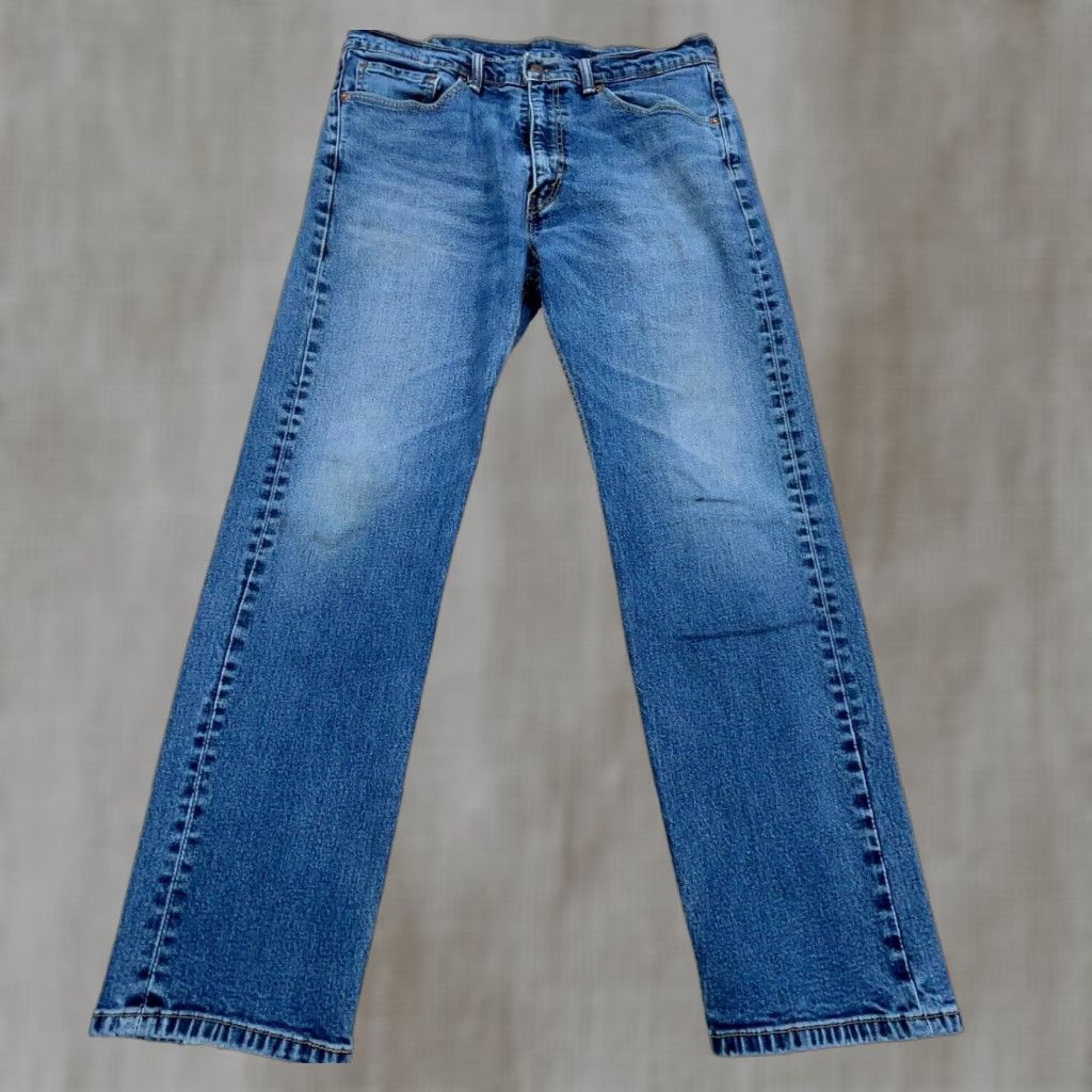 Levi's Levi's 505 Jeans Men 36x32 Straight Regular Fit Medium Wash Blue Denim Pants N/A Size US 36 / EU 52 - 1 Thumbnail